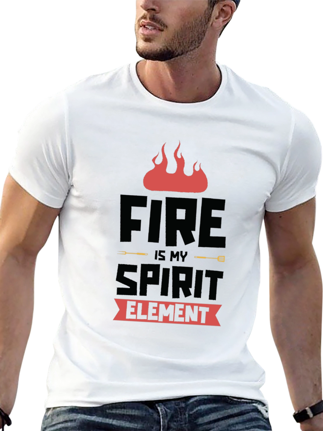 Fire is My Spirit Element Black T-Shirt - 13