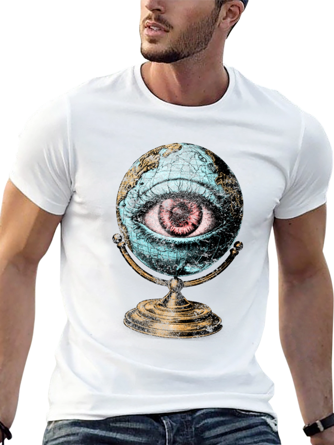 Black Eye of the World Graphic Tee - Black Cotton view 13