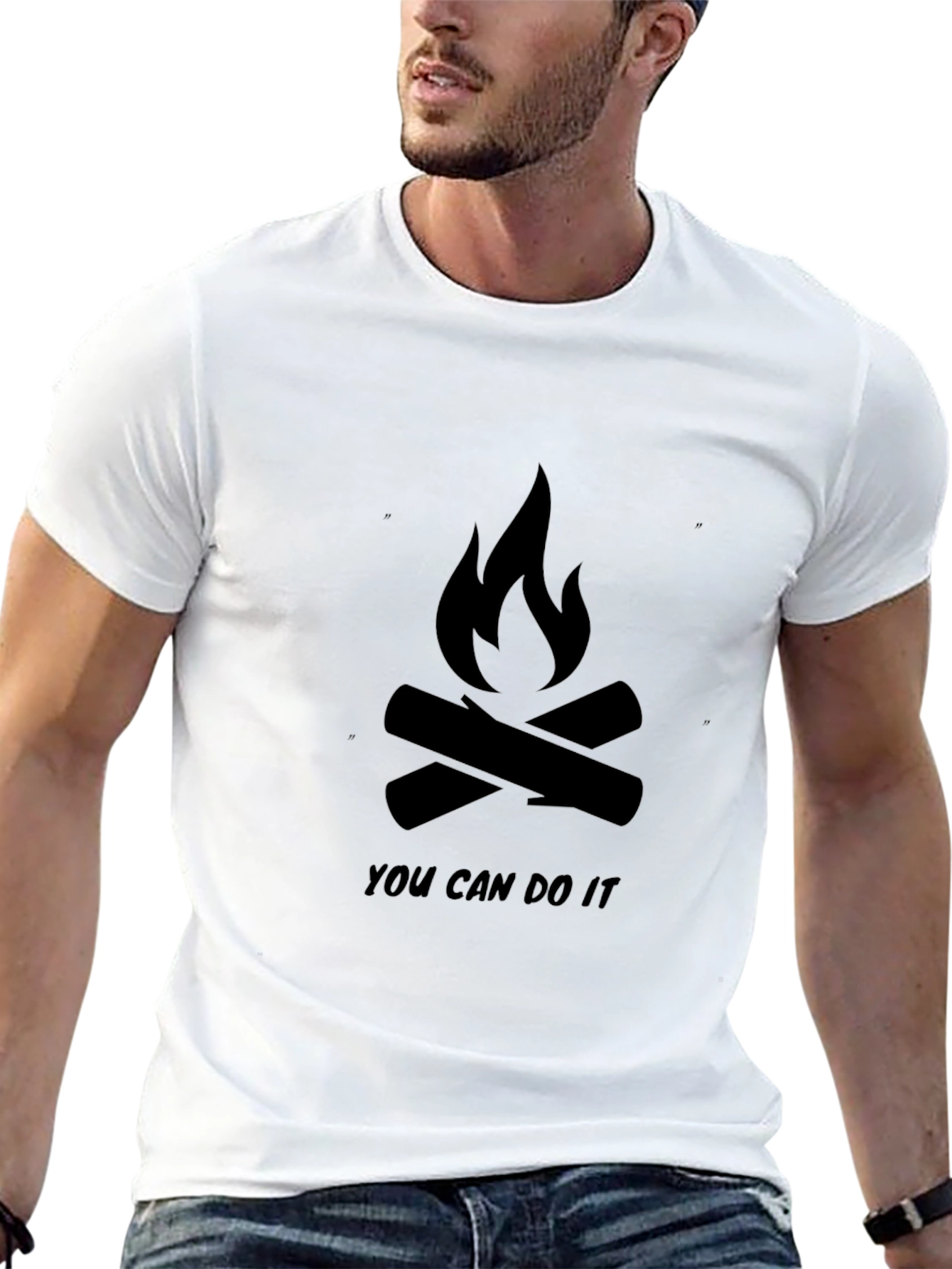 Black Motivational Campfire Graphic T-Shirt view 13