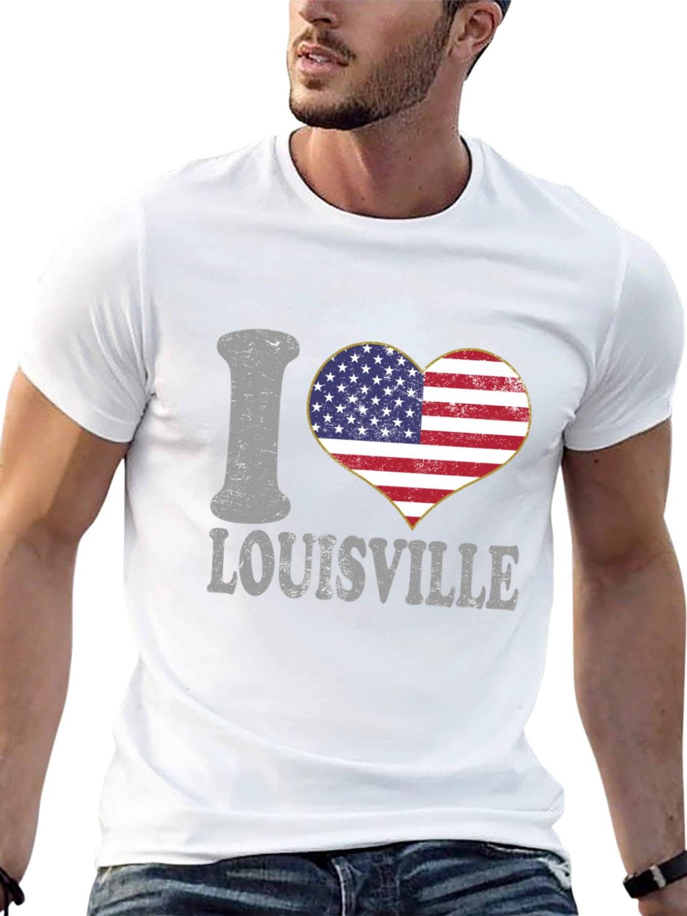Black I Heart Louisville T-Shirt view 13