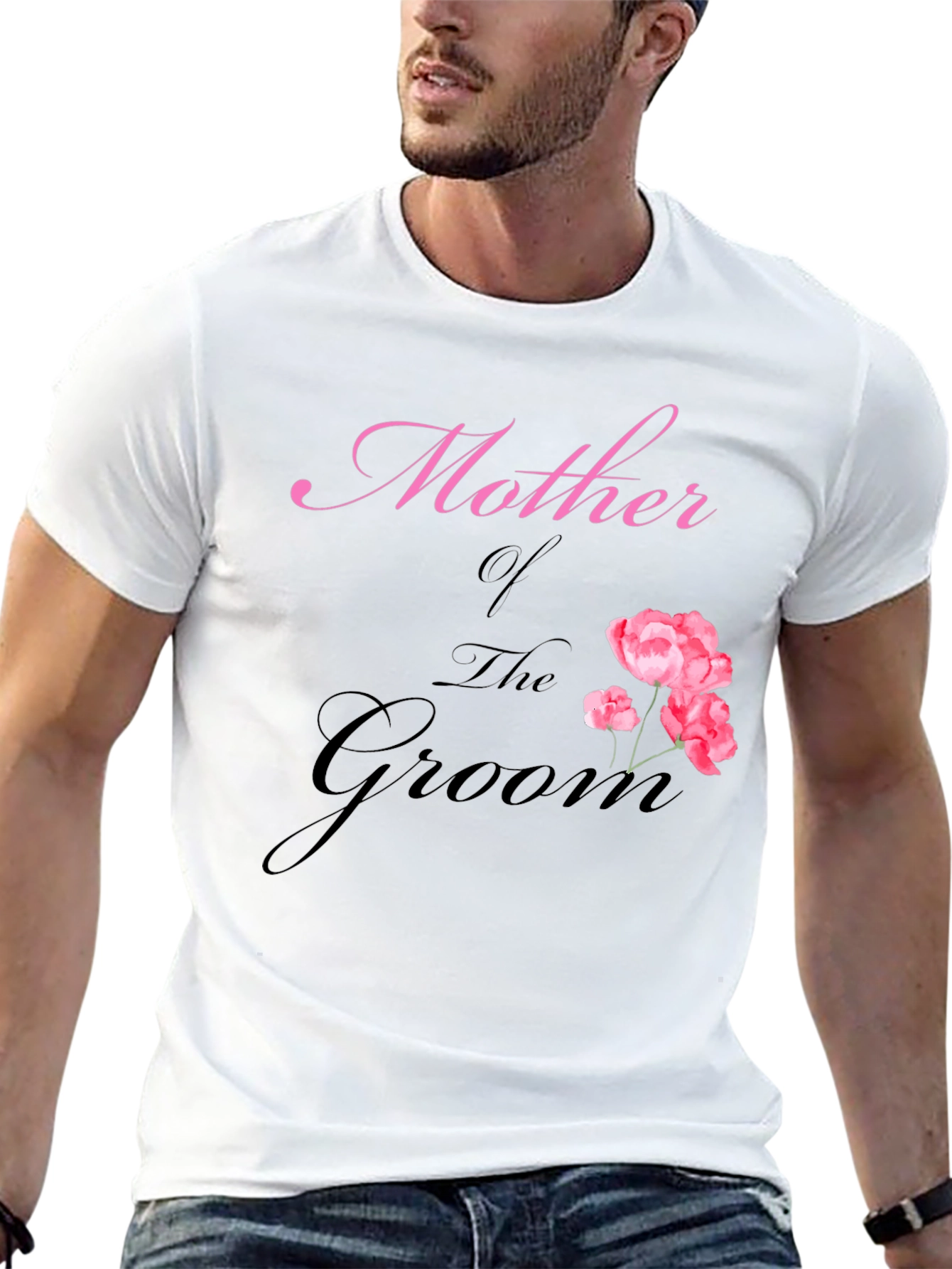 Black Mother of the Groom Floral T-Shirt view 13
