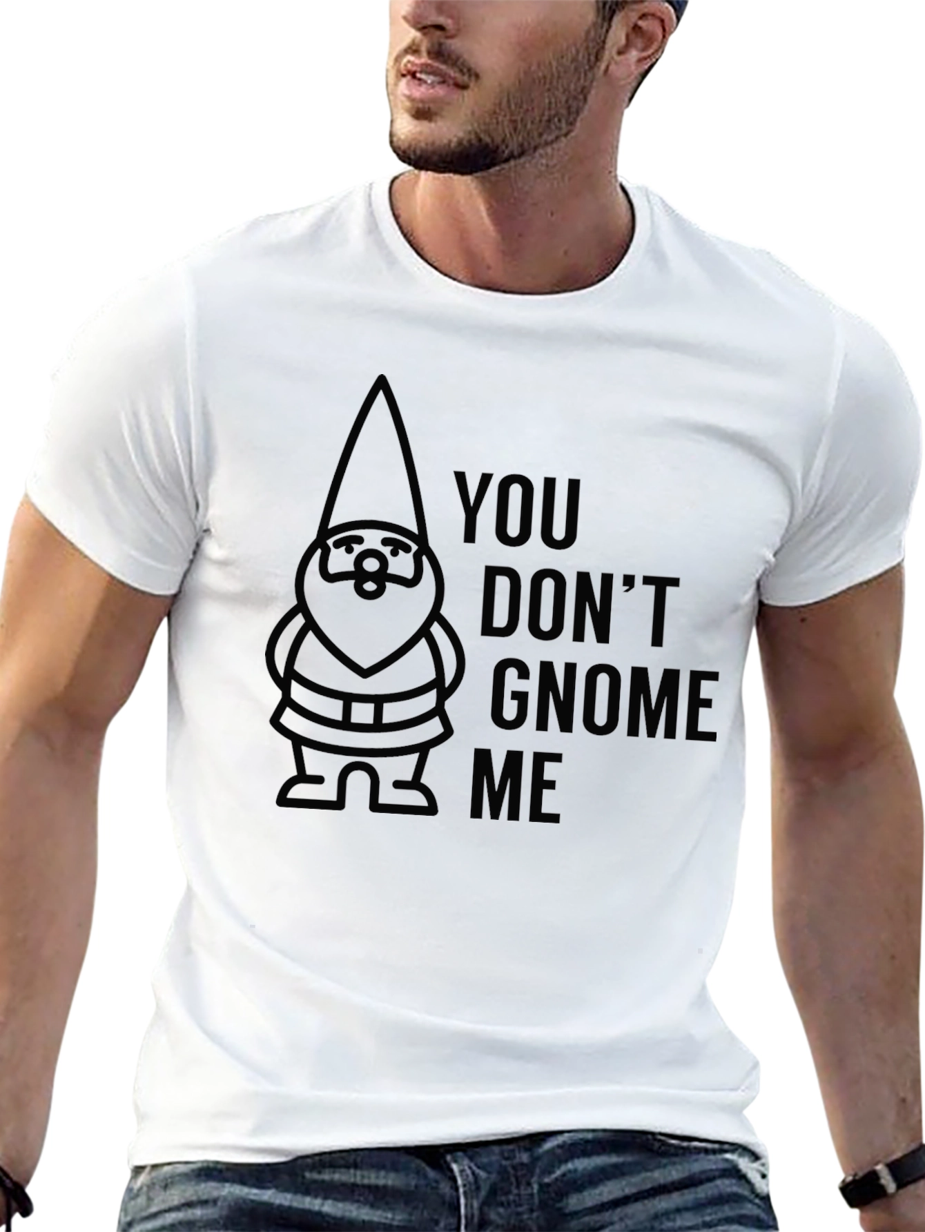 Black You Don't Gnome Me Black T-Shirt view 13