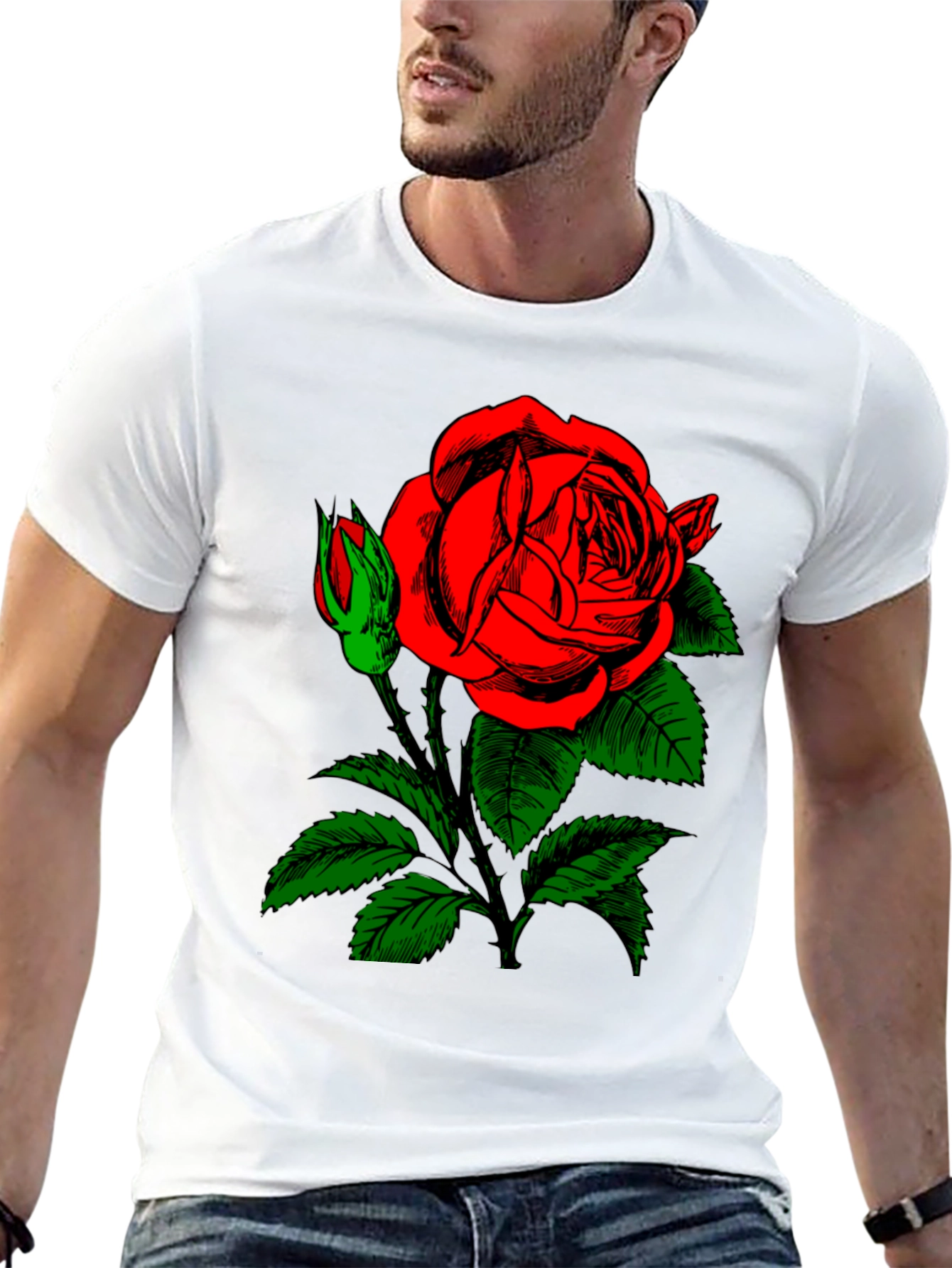 Black Rose Graphic Black T-Shirt view 13