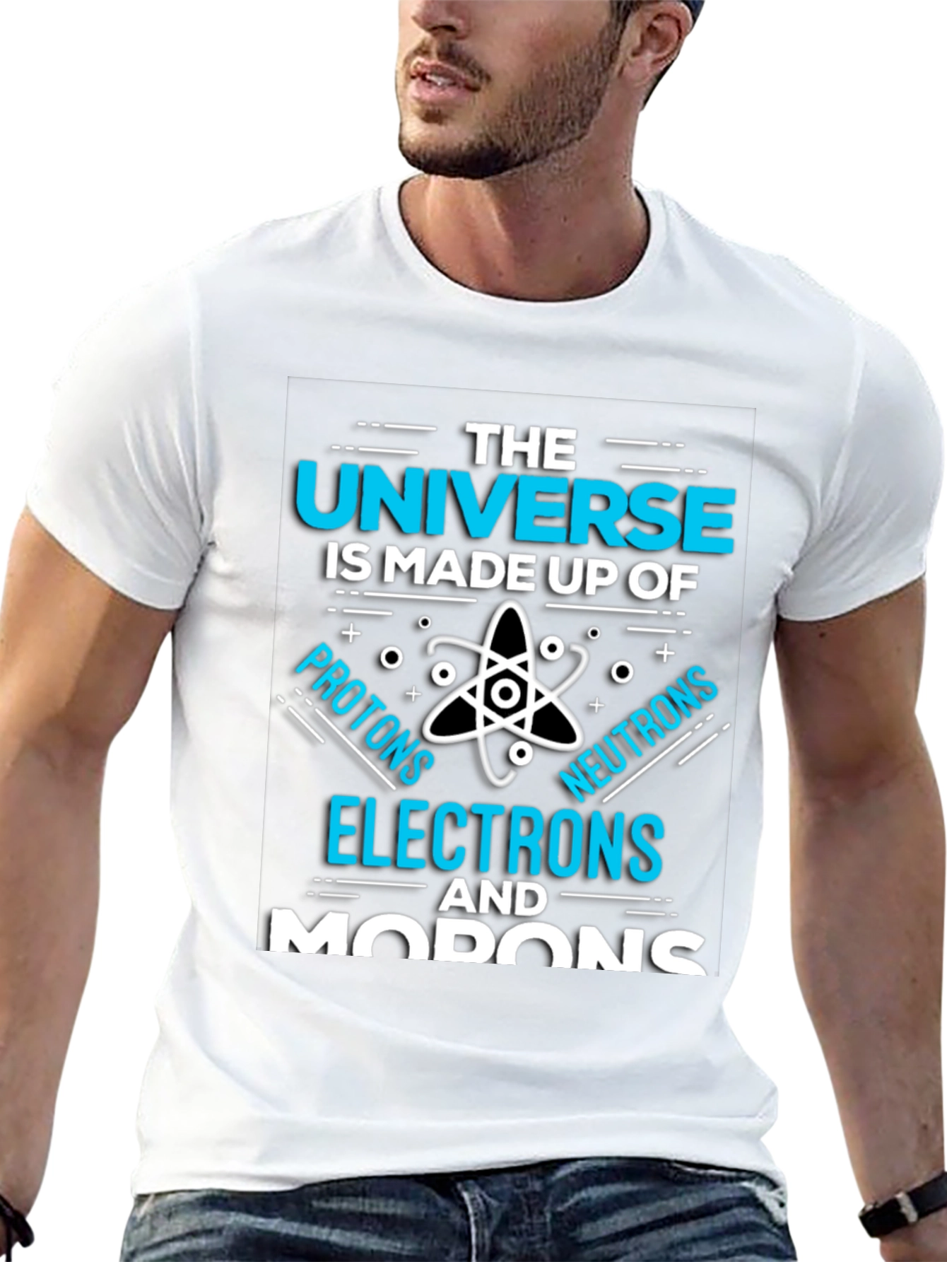 Black Universe Funny Science T-Shirt view 13