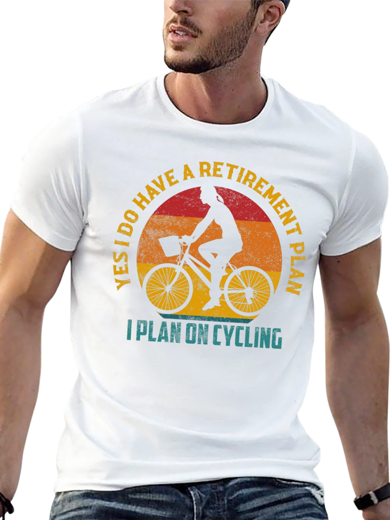 Black Cycling Retirement Plan Graphic Tee view 13