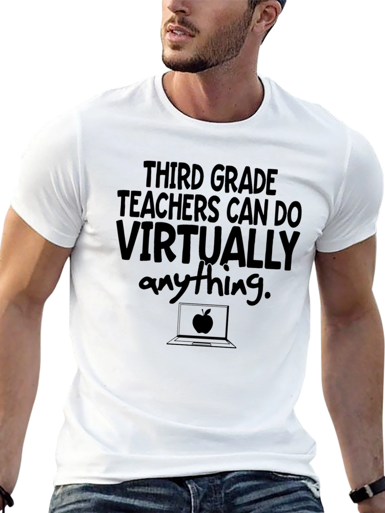 Black Third Grade Teacher T-Shirt: Virtually Anything view 13