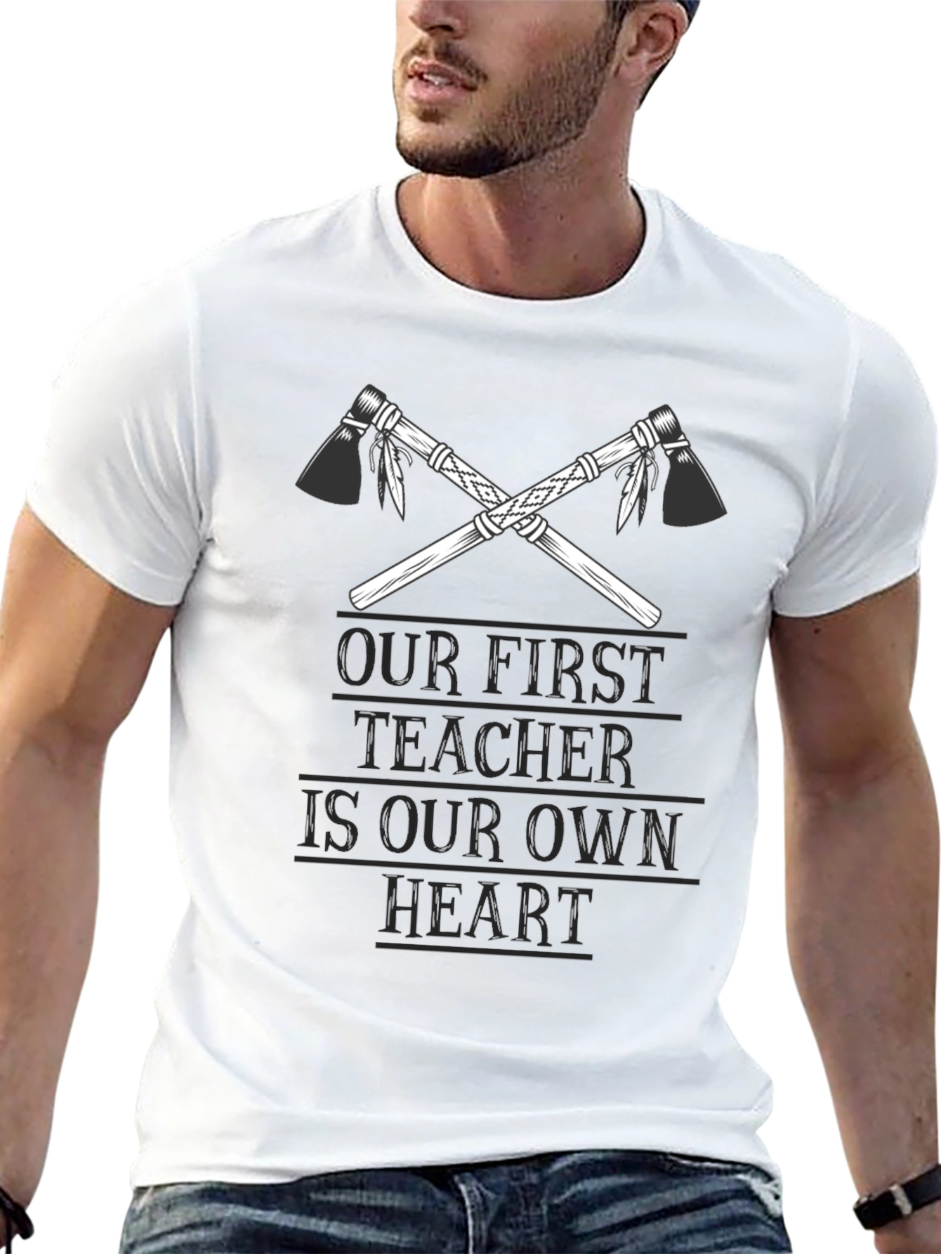 Black Our First Teacher Heart Graphic Tee view 13