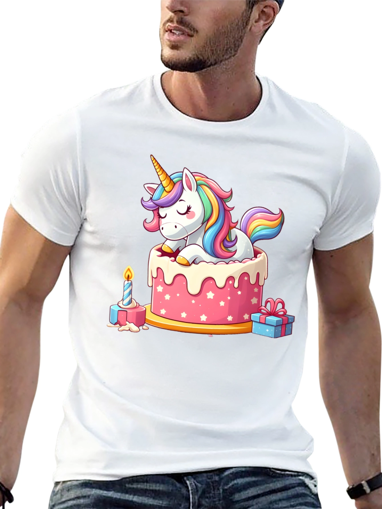 Black Unicorn Cake T-Shirt view 13