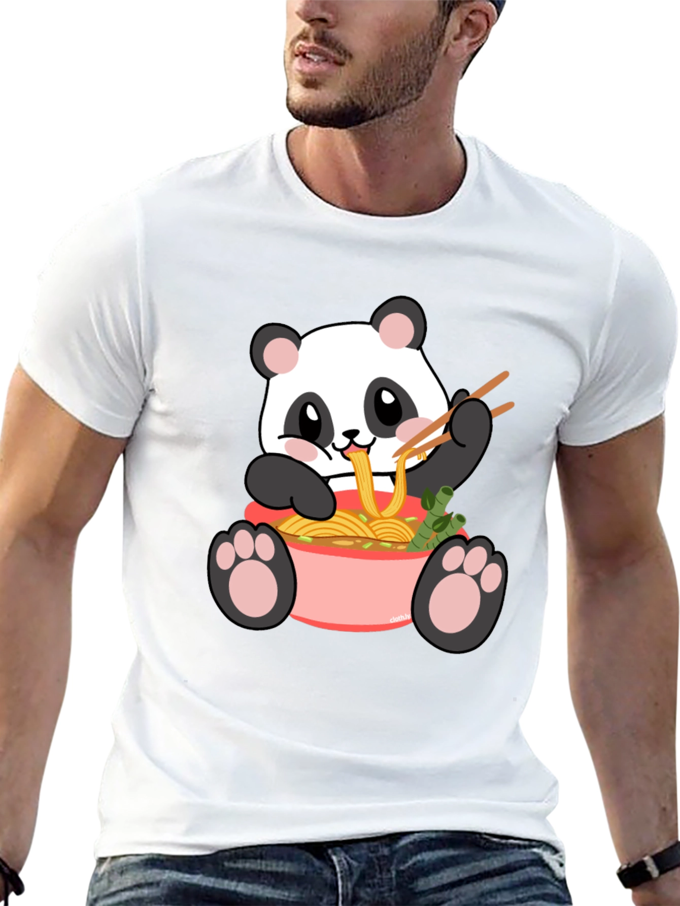 Black Panda Ramen Graphic Tee - Kawaii Comfort view 13