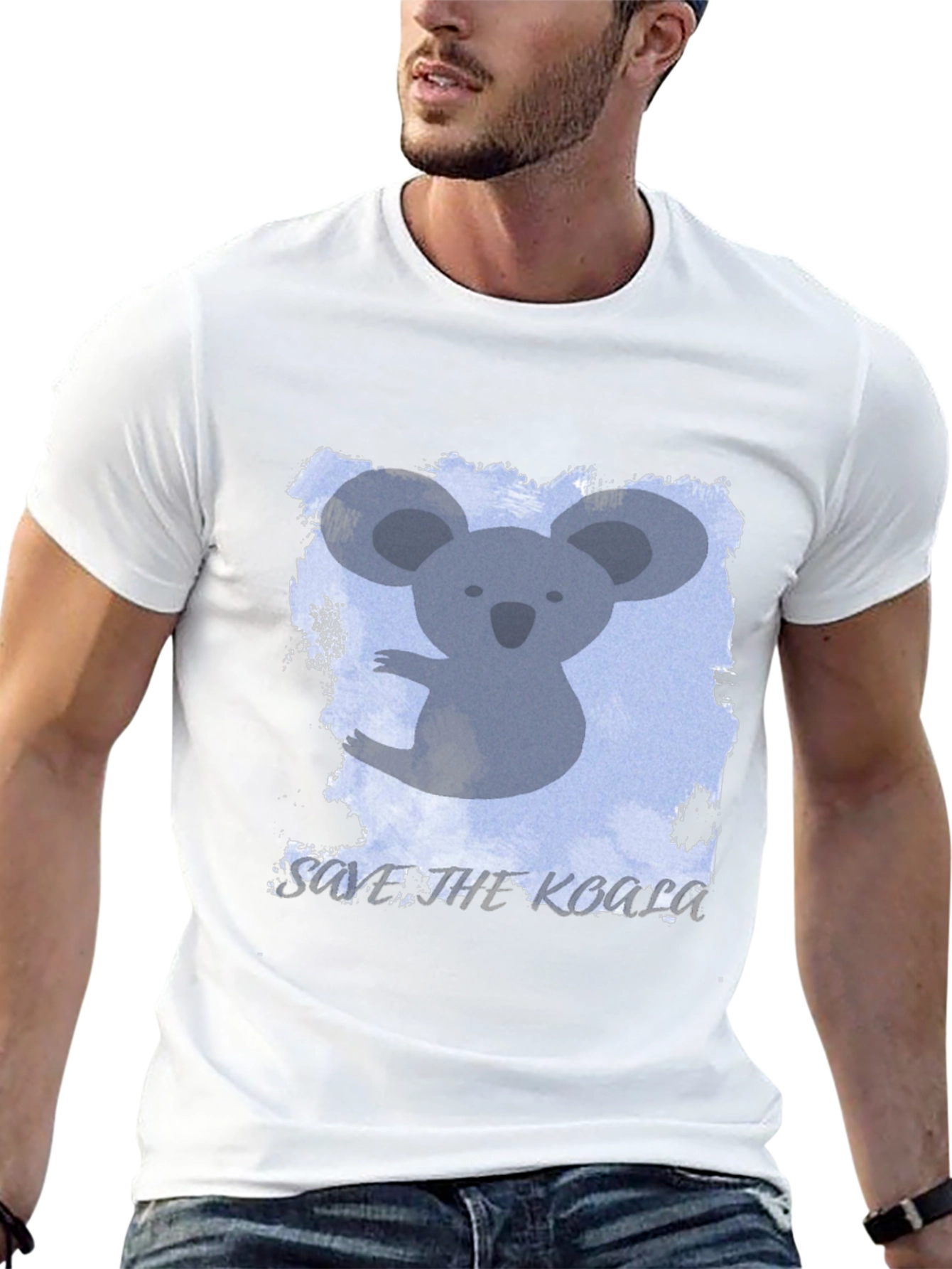 Black Save the Koala Graphic Tee - Black Crew Neck T-Shirt view 13