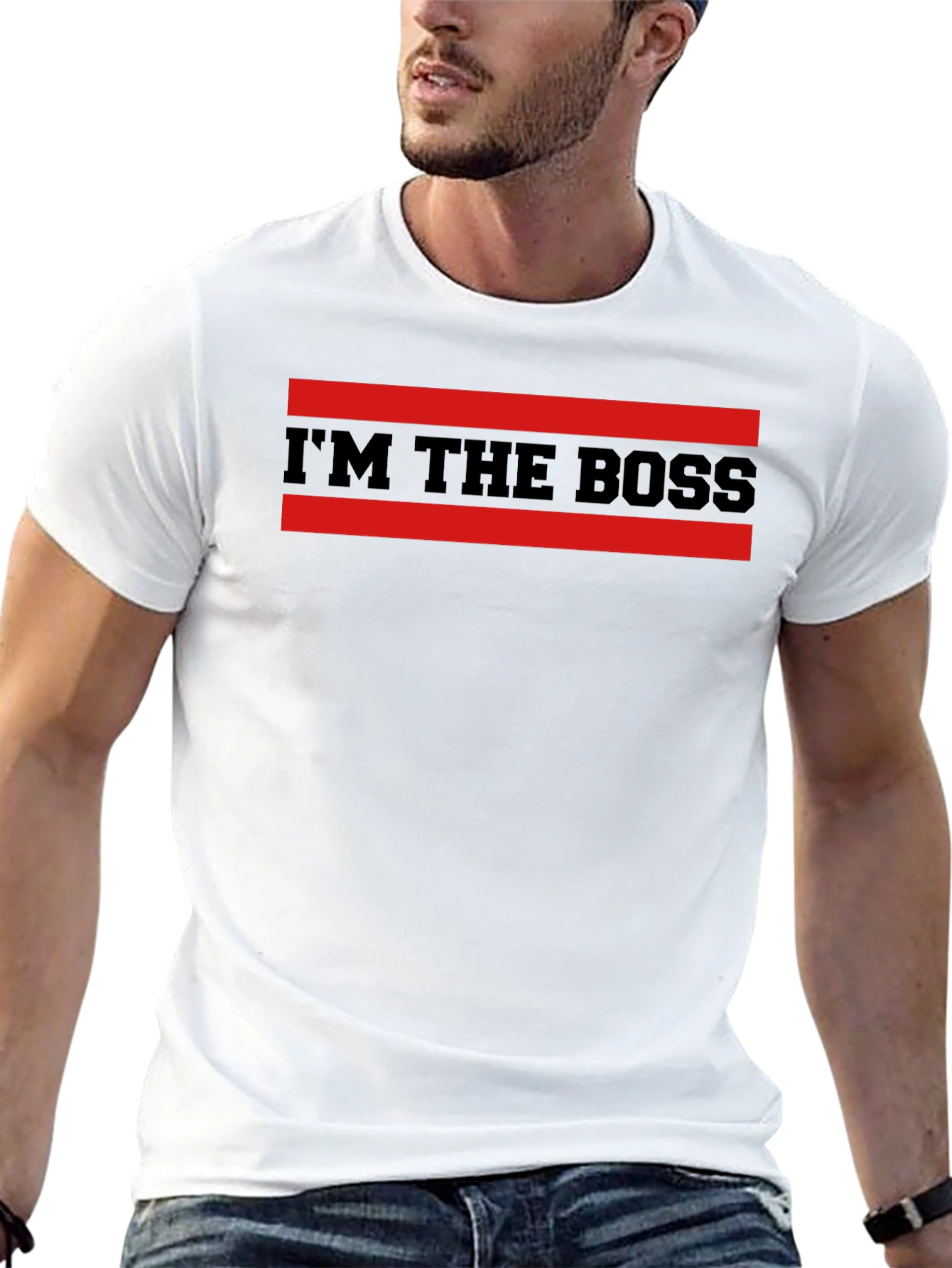 Black I'm The Boss Graphic T-Shirt - Bold Statement Tee view 13