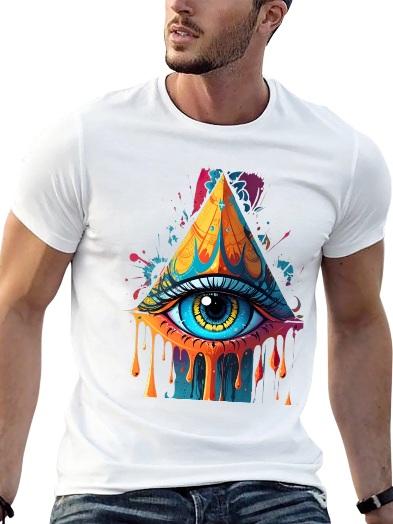 Black Eye Pyramid Graphic Print Tee view 13