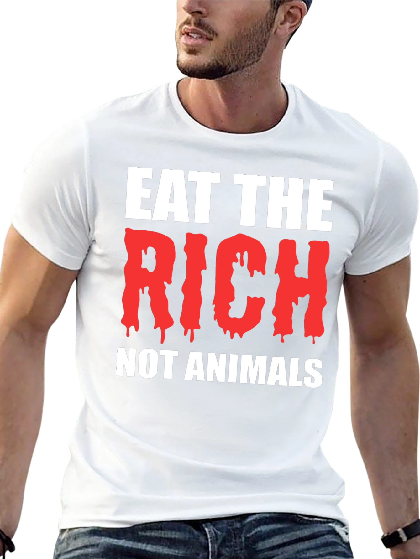 Black Eat The Rich Black T-Shirt view 13