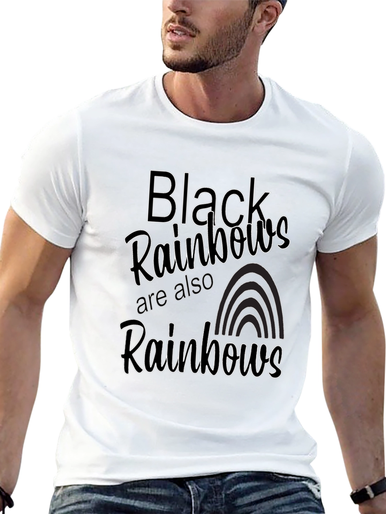 Black Black Rainbows Graphic Tee view 13