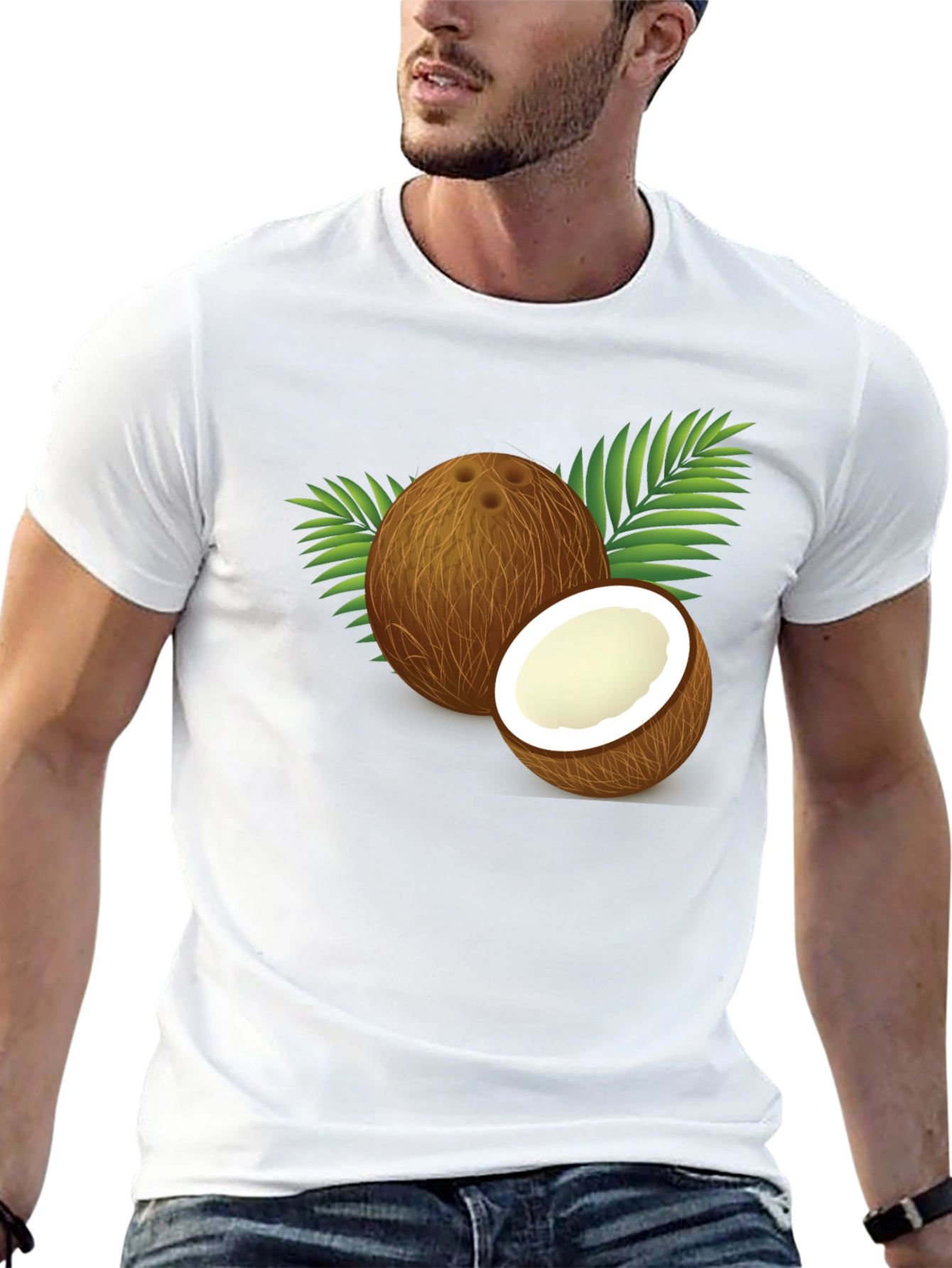 Black Coconut Graphic Tee - Tropical Summer Vibes view 13