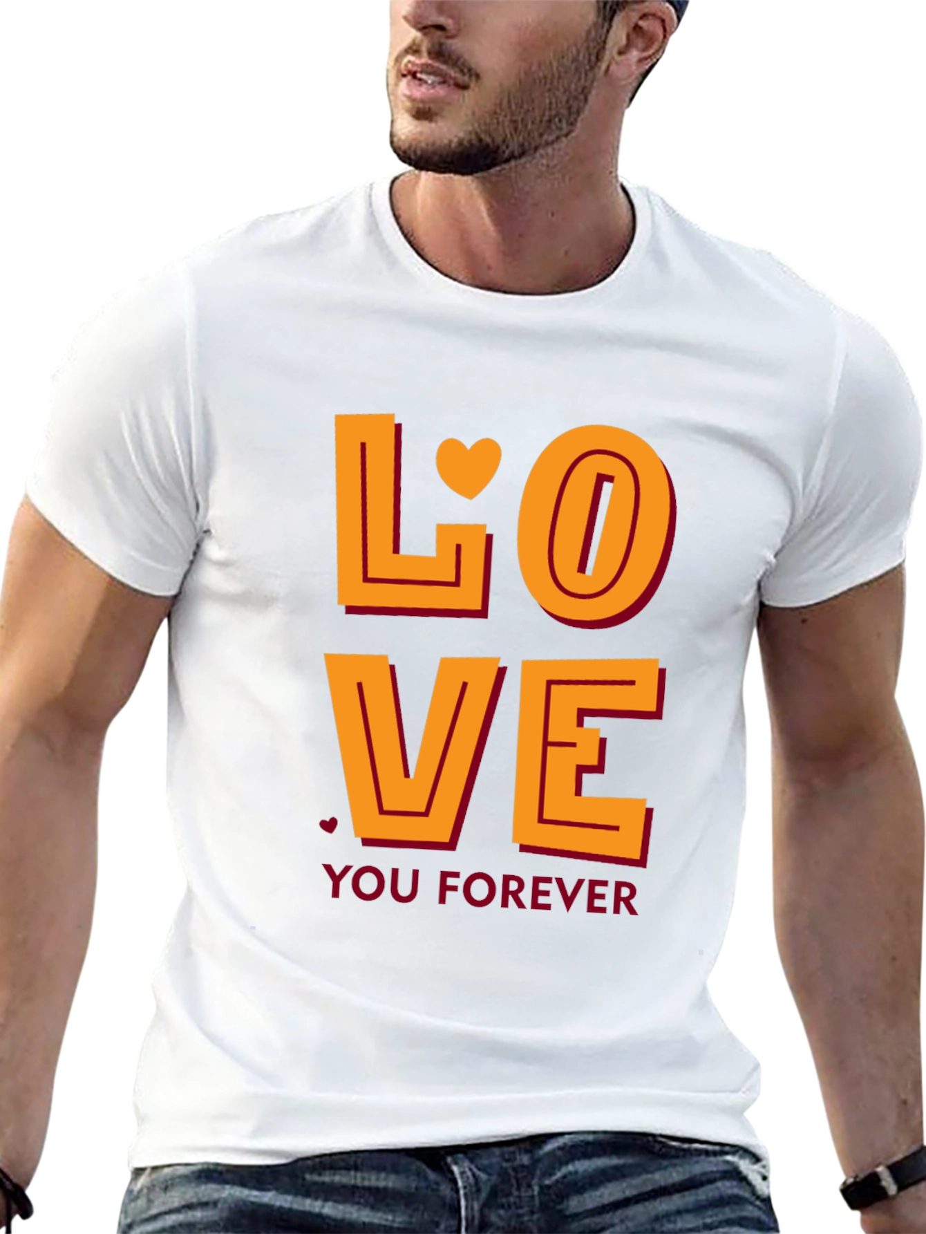 Black Love You Forever Graphic Tee - Black view 13