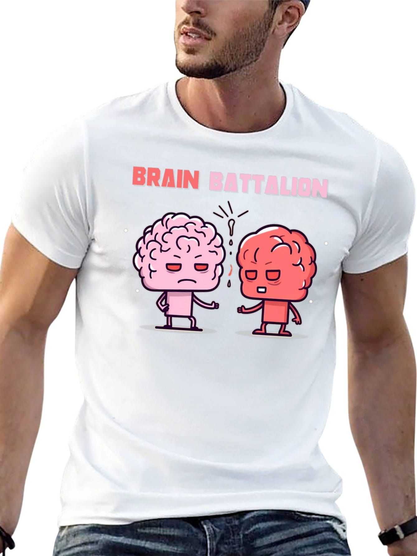 Black Brain Battalion Graphic Tee - Black Cotton T-Shirt view 13
