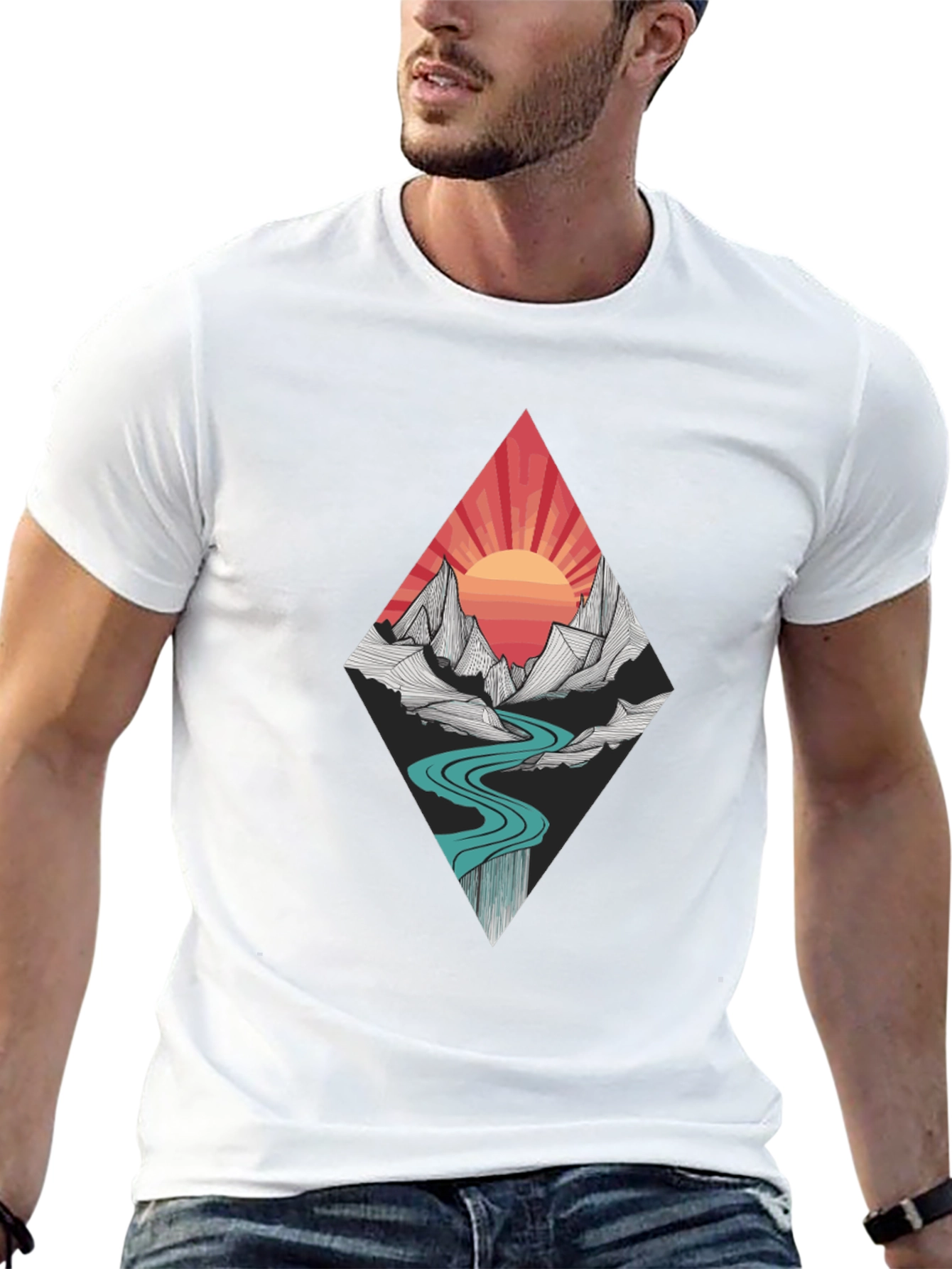 Black Mountain Sunset Graphic Tee - Black view 13