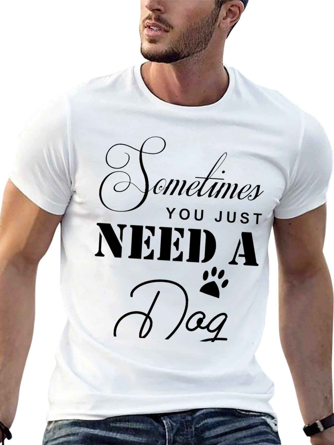 Black Dog Lover's Tee: Sometimes You Just Need A Dog view 13