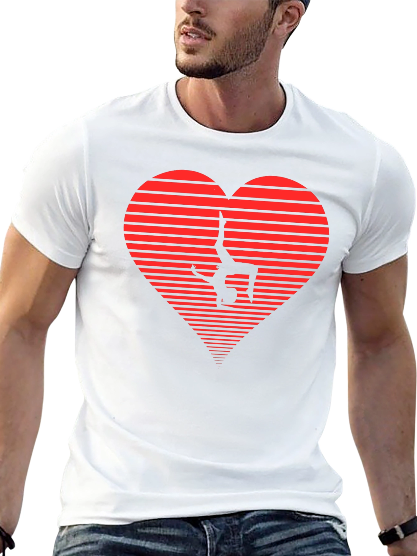 Black Gymnast Heart Graphic Tee - Black view 13