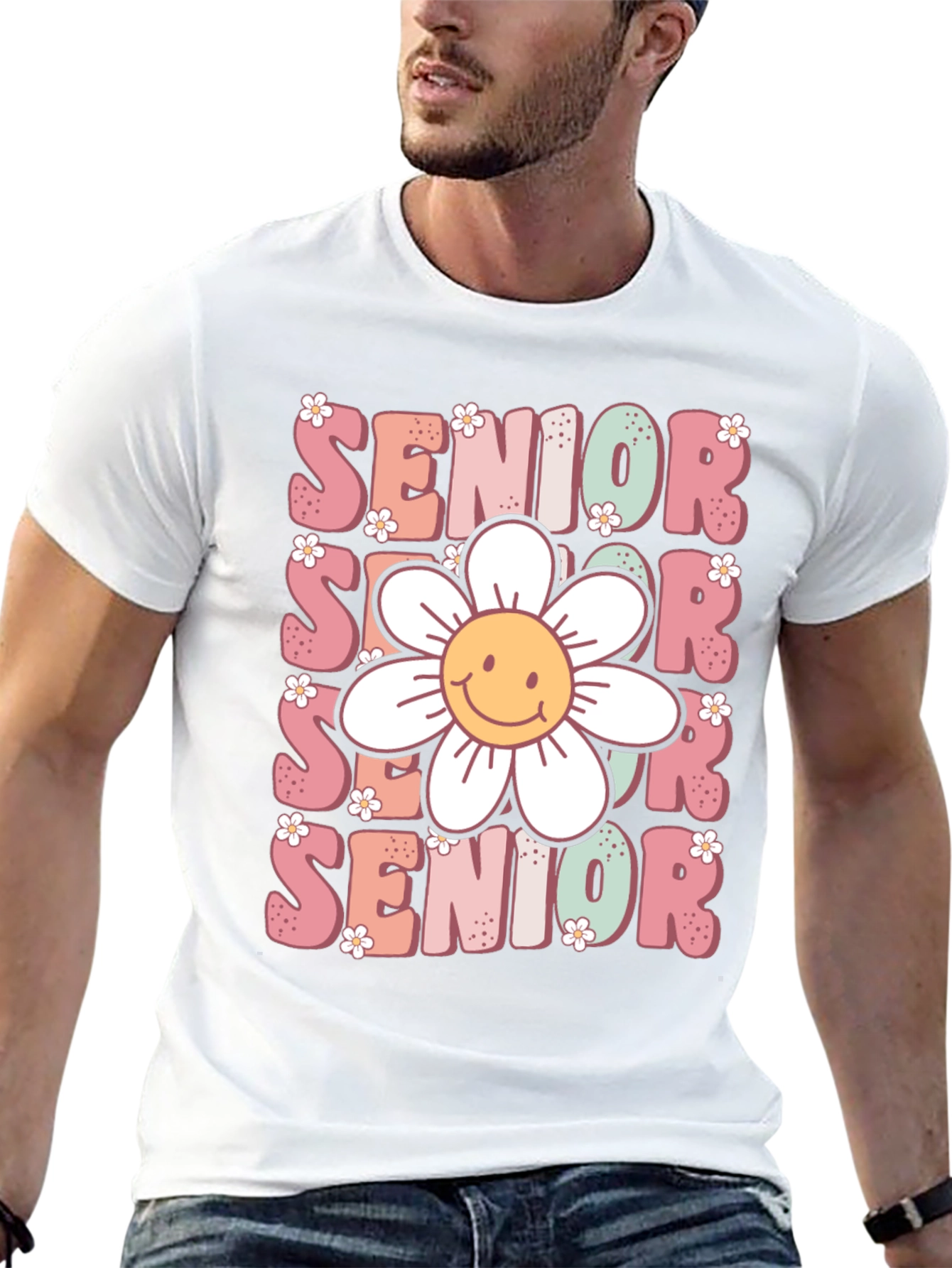 Black Senior Flower Graphic Tee view 13