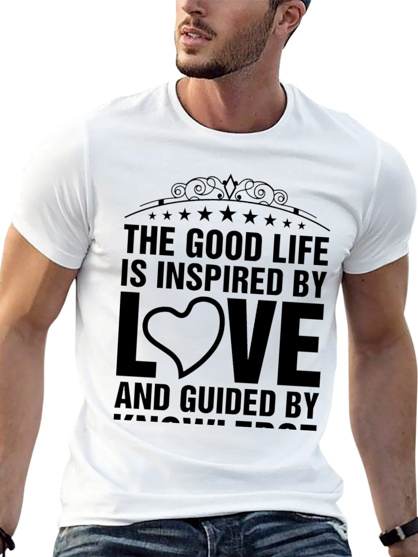 Black Good Life Inspired by Love T-Shirt view 13