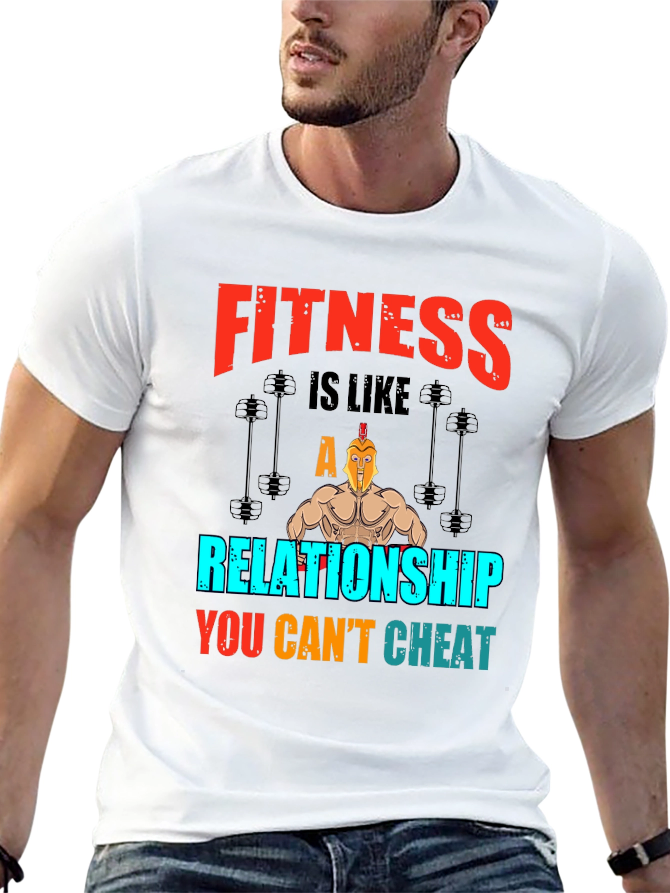 Black Fitness Relationship Graphic Tee view 13