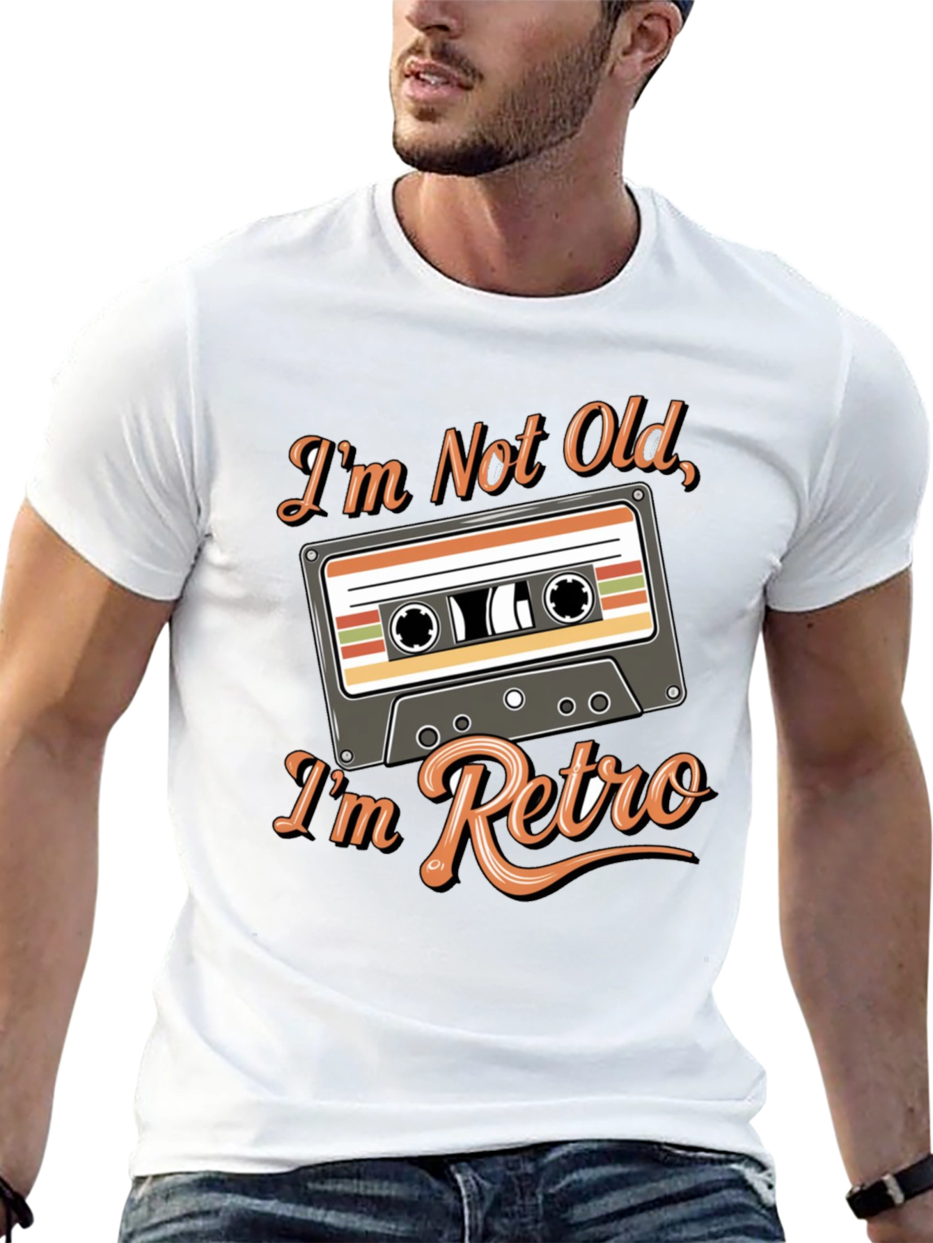 Black Retro Cassette Tape T-Shirt - I'm Not Old view 13