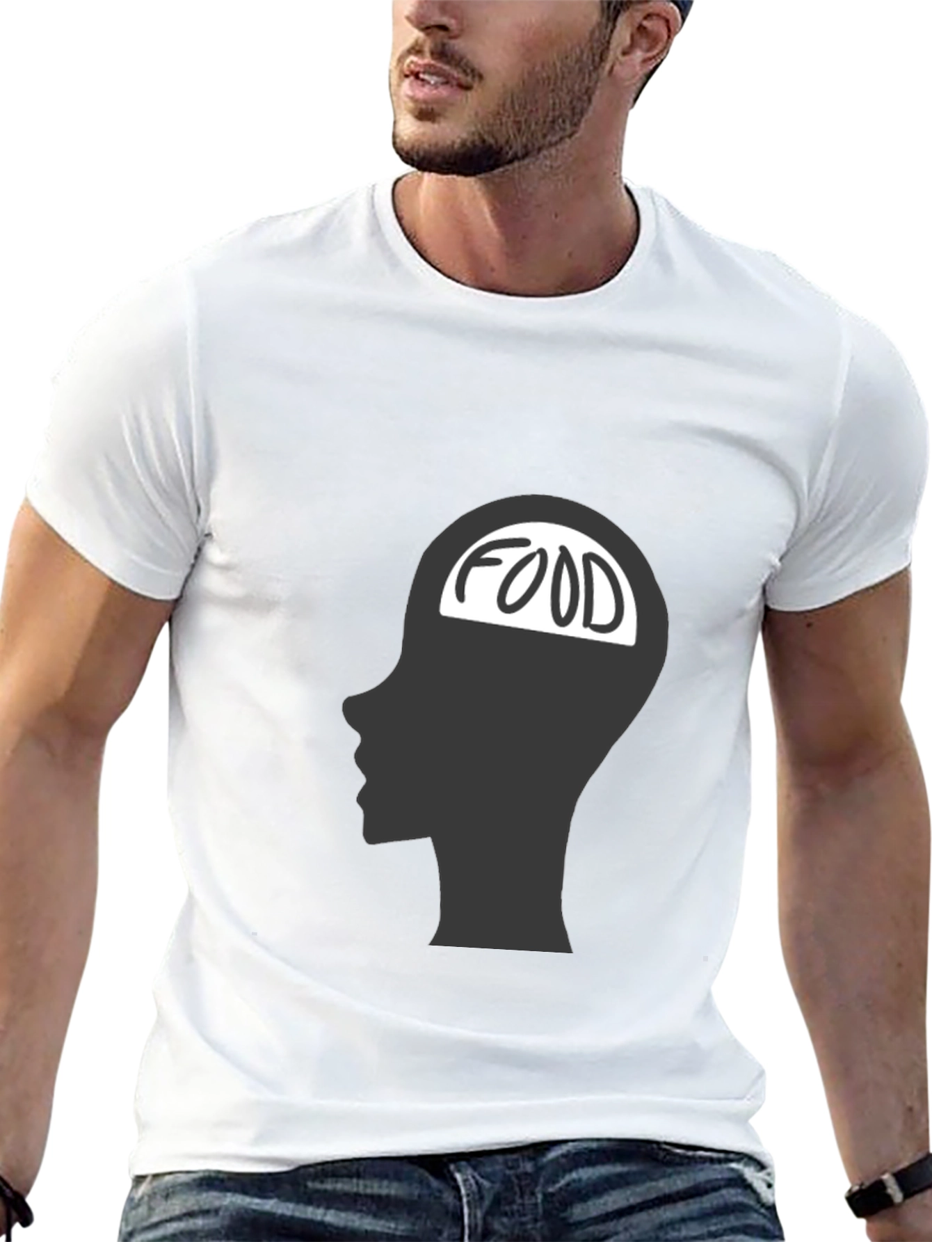Black Food on the Brain T-Shirt view 13