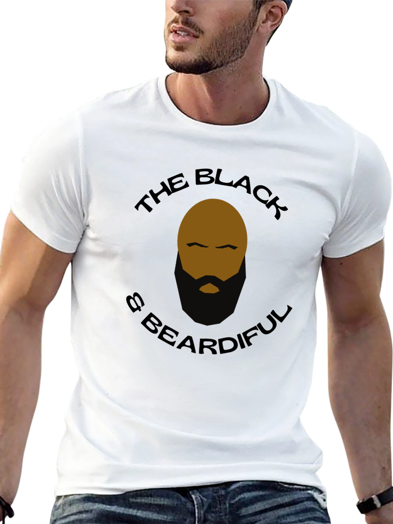 Black The Black & Beardiful T-Shirt - Graphic Tee view 13