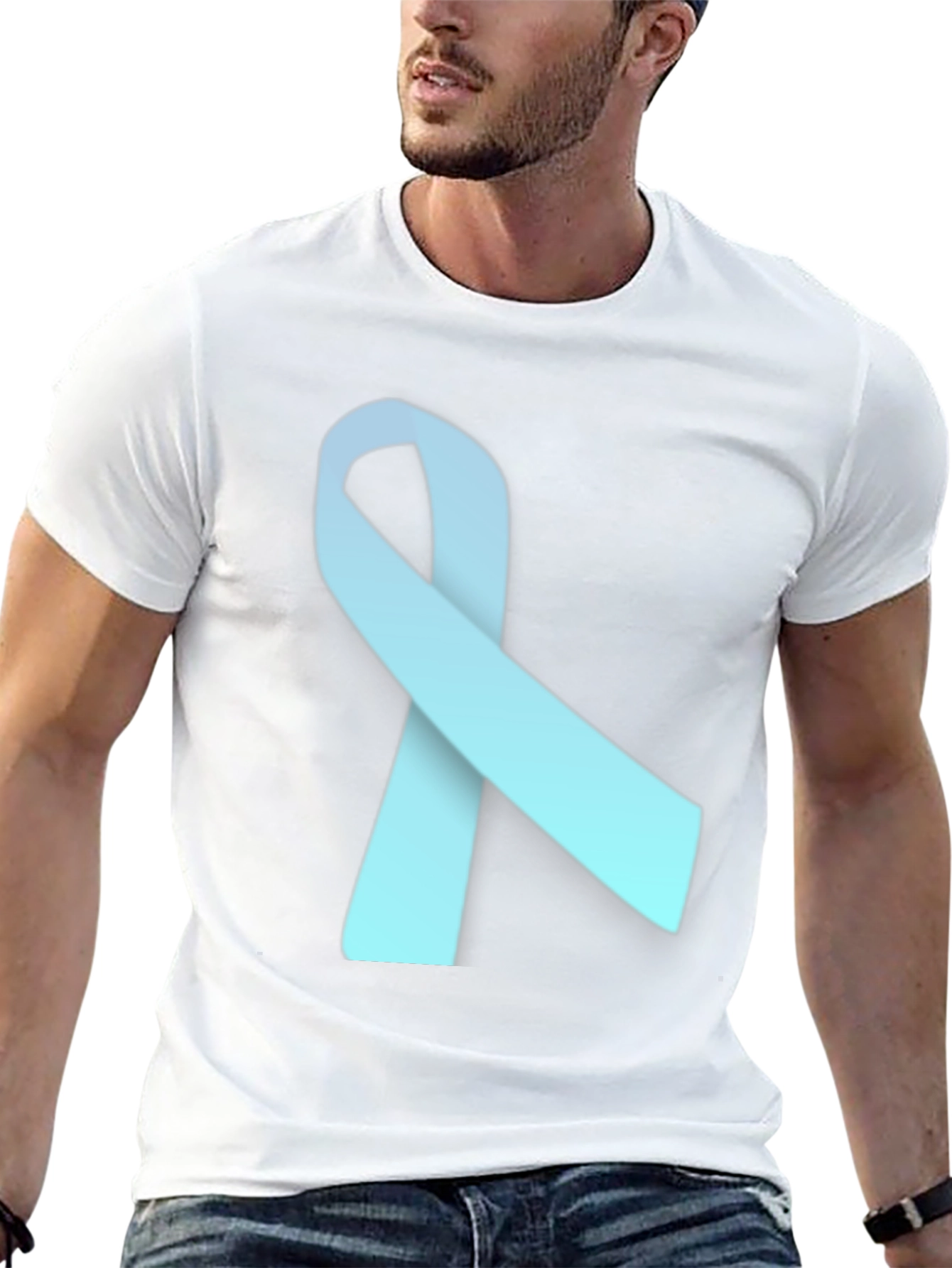 Black Awareness Ribbon T-Shirt - Soft Cotton Blend view 13