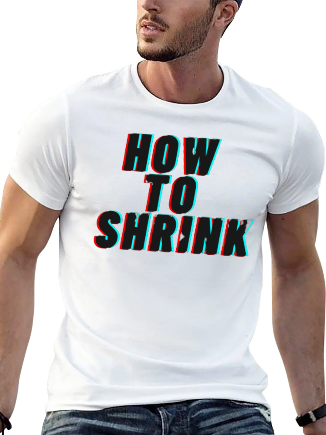 Black How to Shrink Graphic T-Shirt view 13