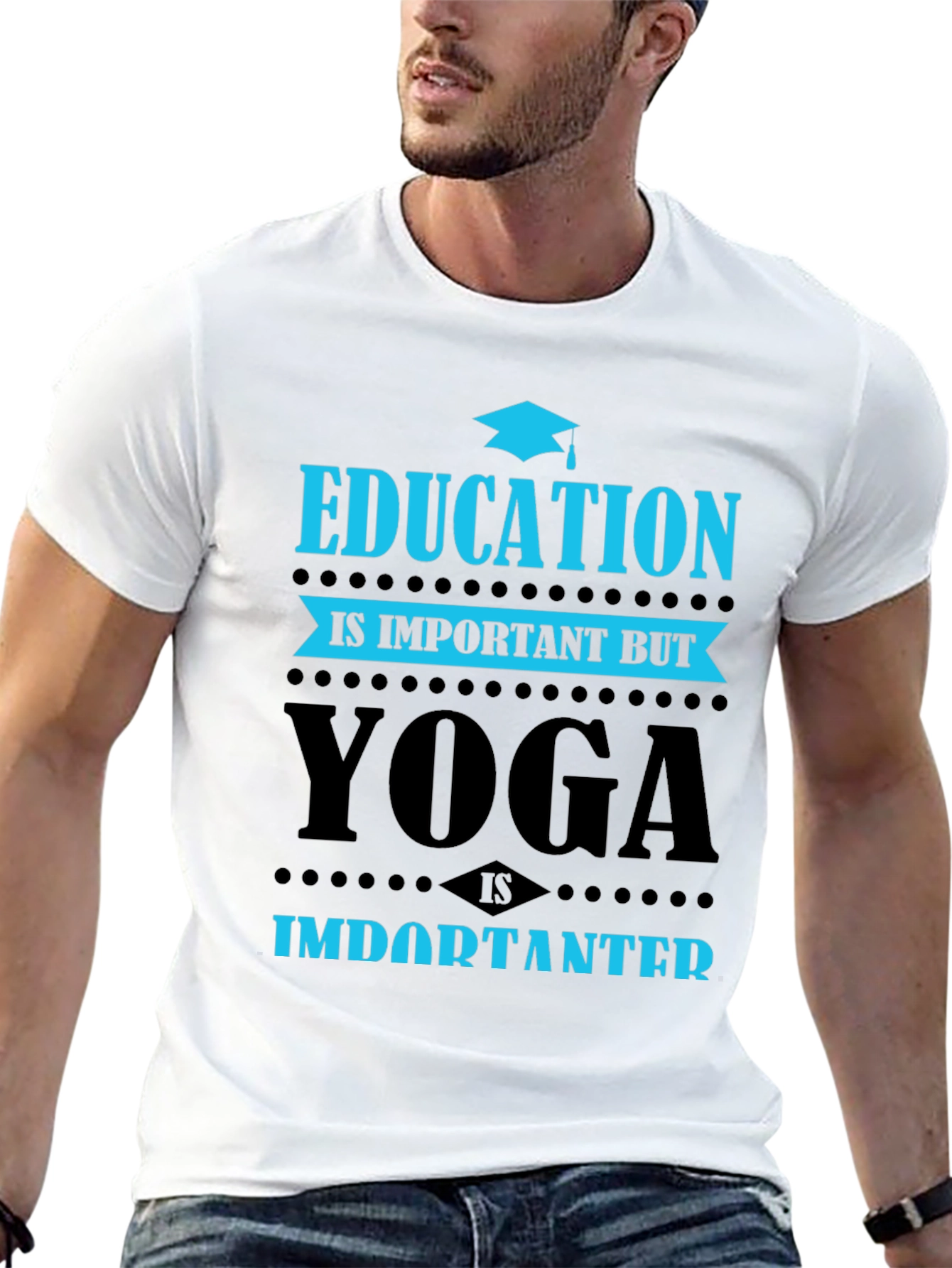 Black Yoga Is Importanter T-Shirt view 13