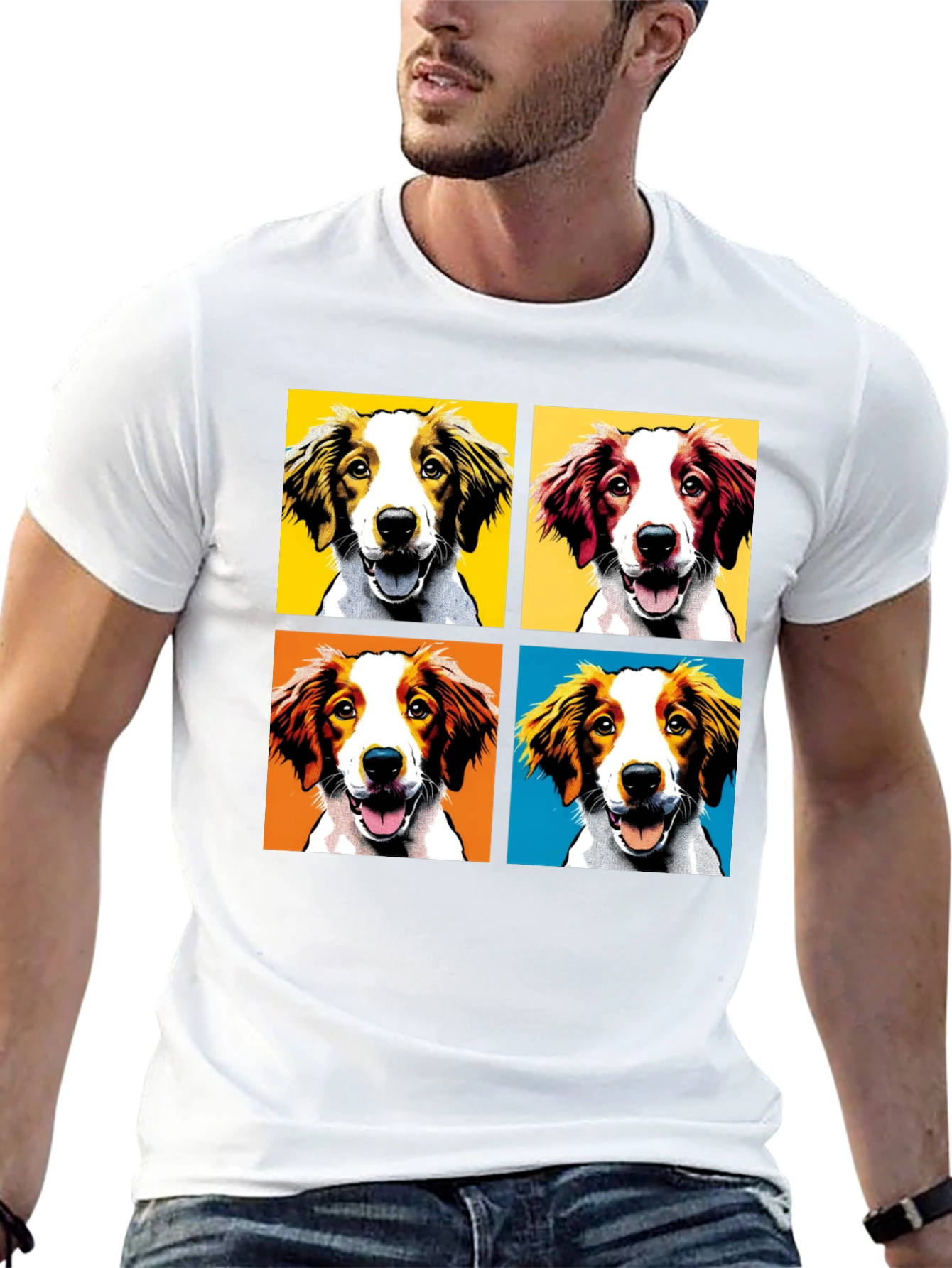 Black Pop Art Dog Breed T-Shirt - Unique Graphic Tee view 13