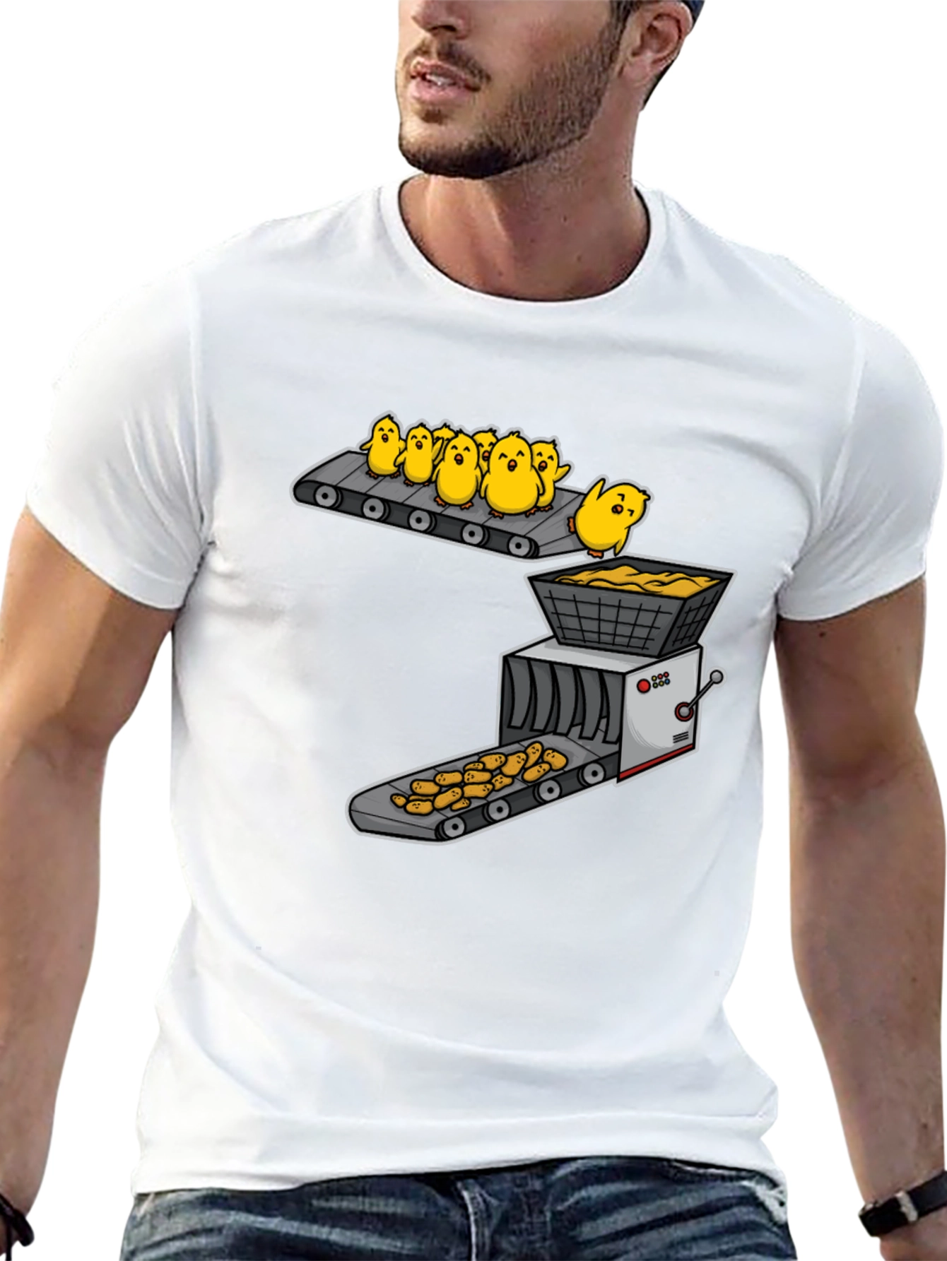 Black Chicken Nugget T-Shirt view 13
