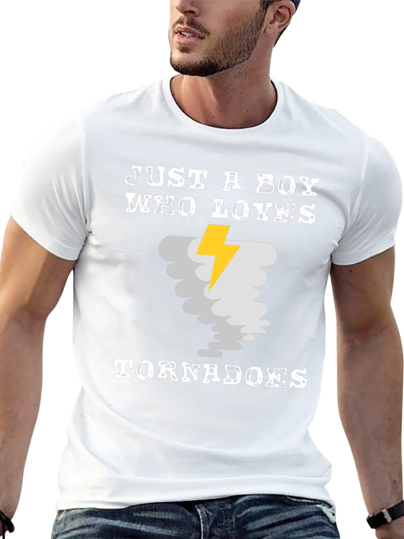Black Boy Who Loves Tornadoes Graphic Tee view 13