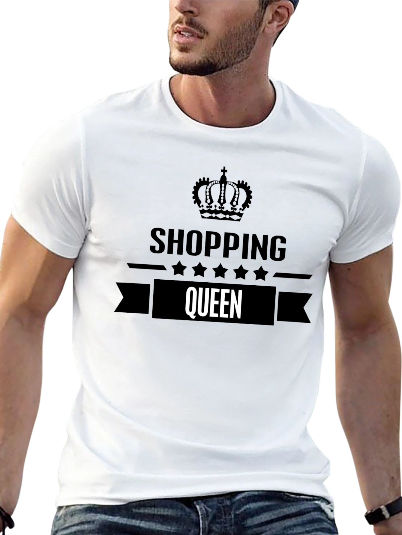 Black Shopping Queen Black Graphic Tee view 13