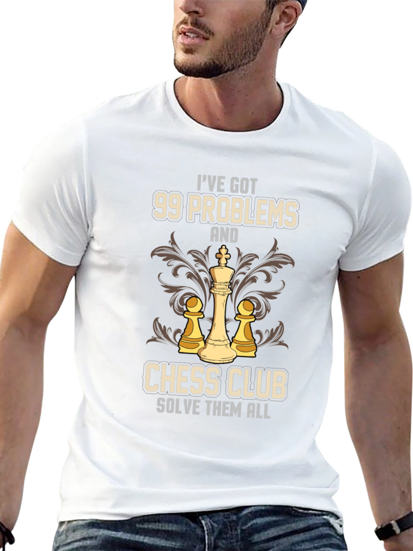 Black 99 Problems Chess Club Solve Them All T-Shirt view 13