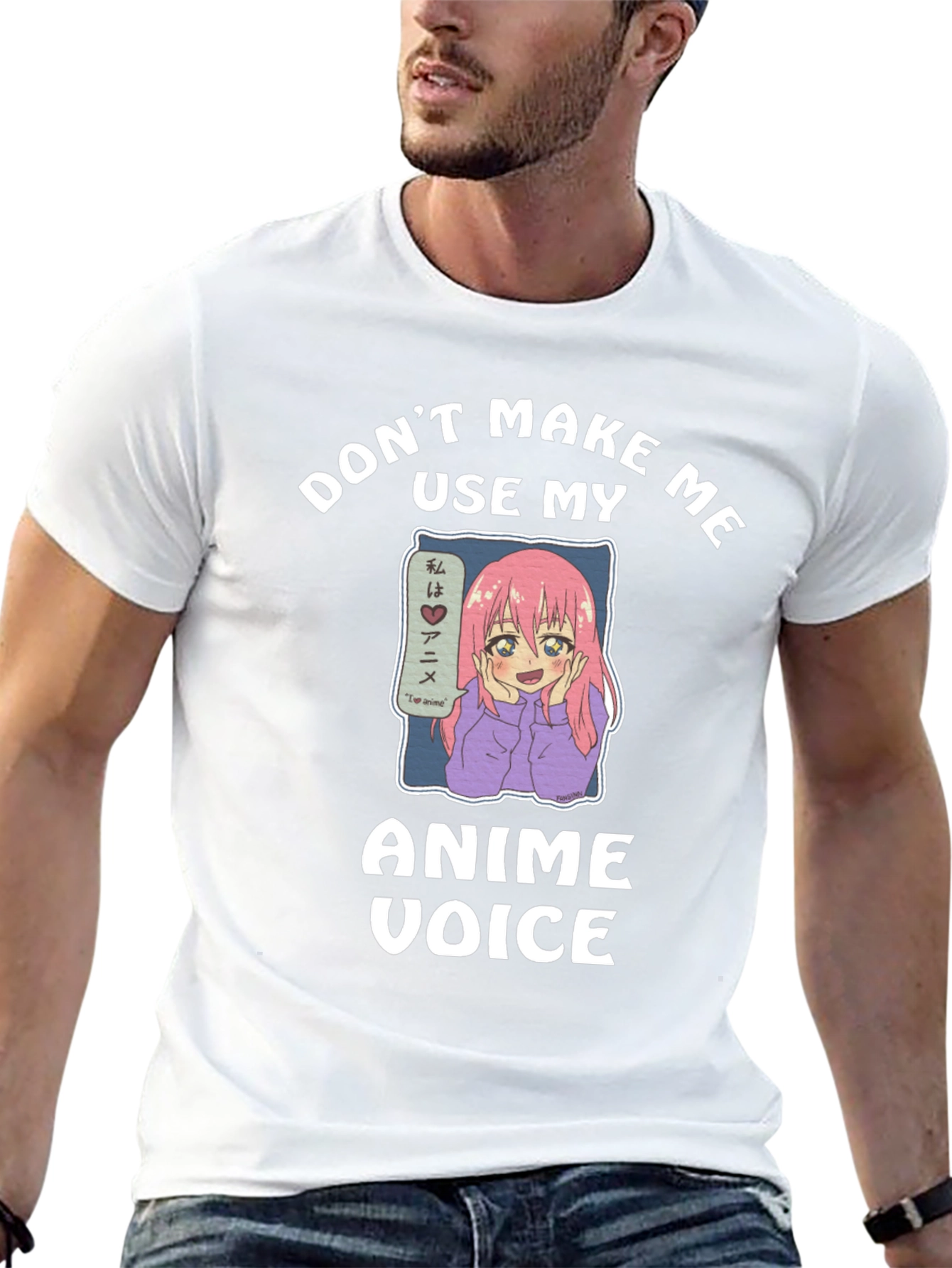 Black Anime Voice T-Shirt - Don't Make Me Use My Anime Voice view 13