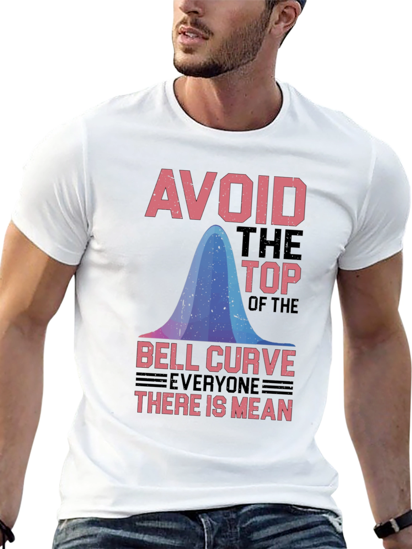 Black Avoid the Top Bell Curve T-Shirt view 13