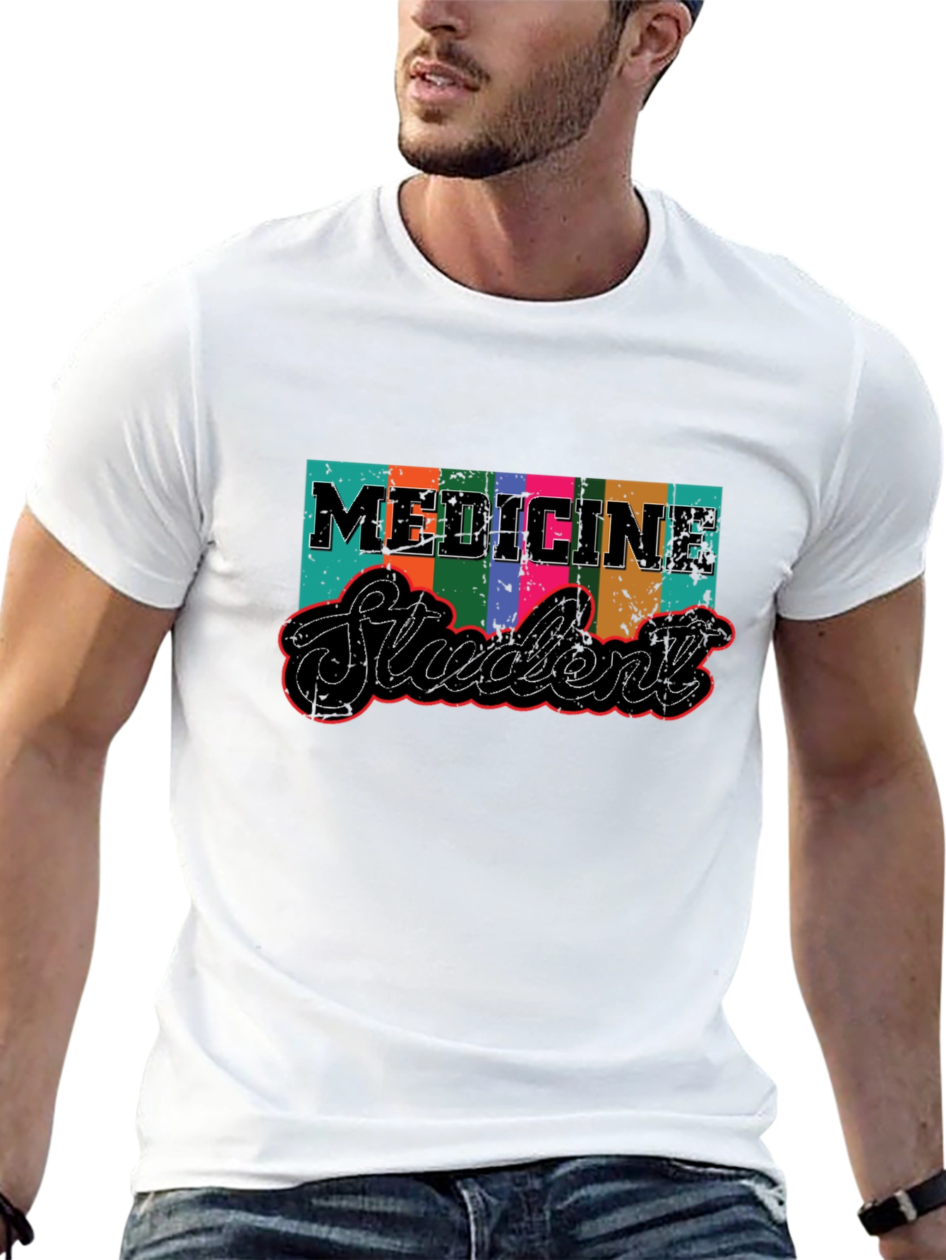 Black Medicine Student Graphic T-Shirt view 13