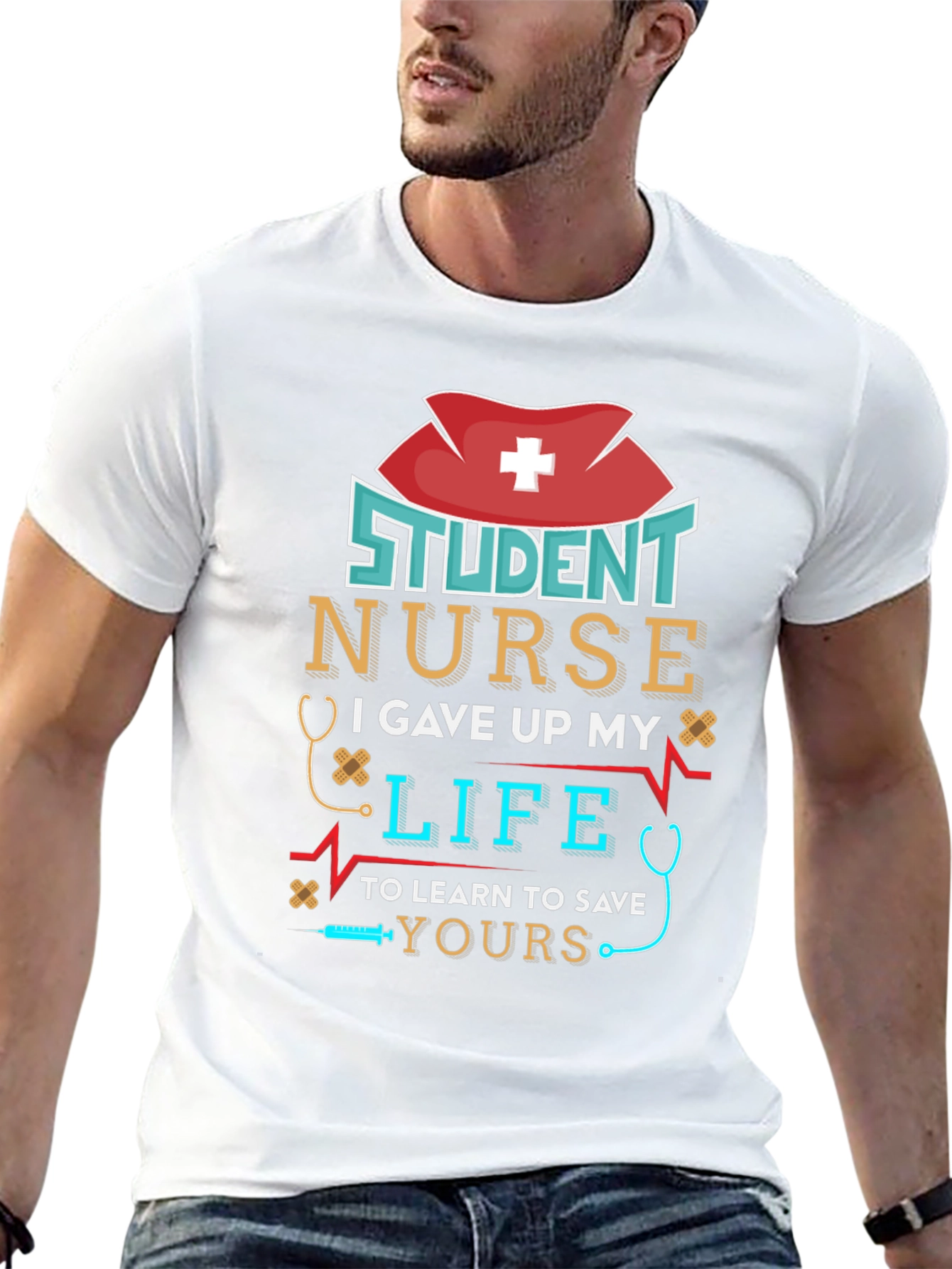 Black Student Nurse T-Shirt - I Gave Up My Life To Save Yours view 13