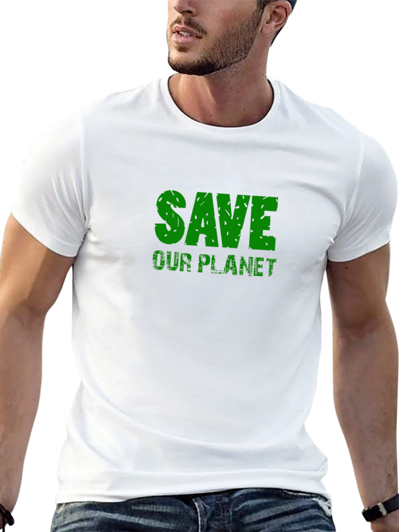 Black Save Our Planet - Eco-Friendly Graphic T-Shirt view 13