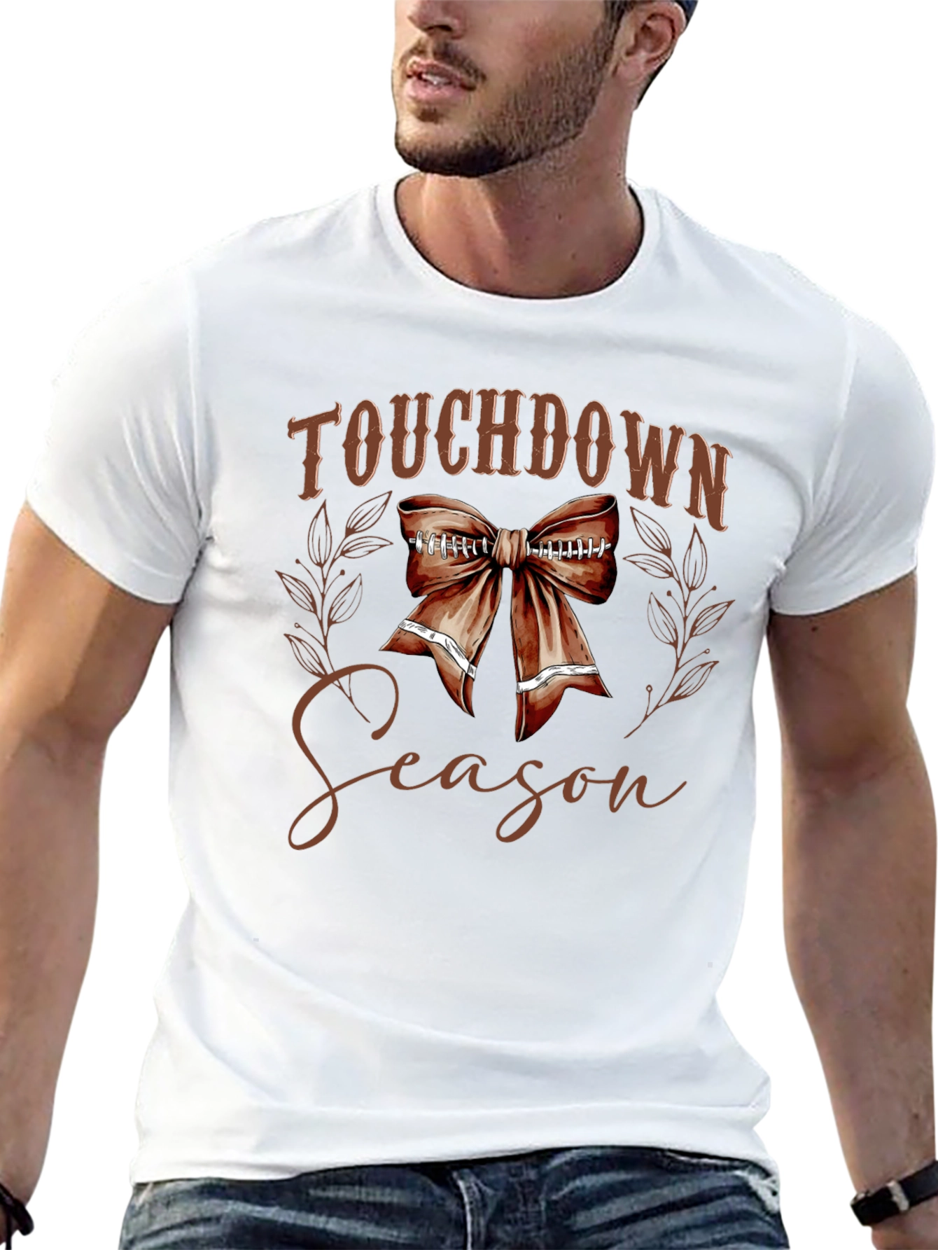 Touchdown Season Football Bow T-Shirt - 13