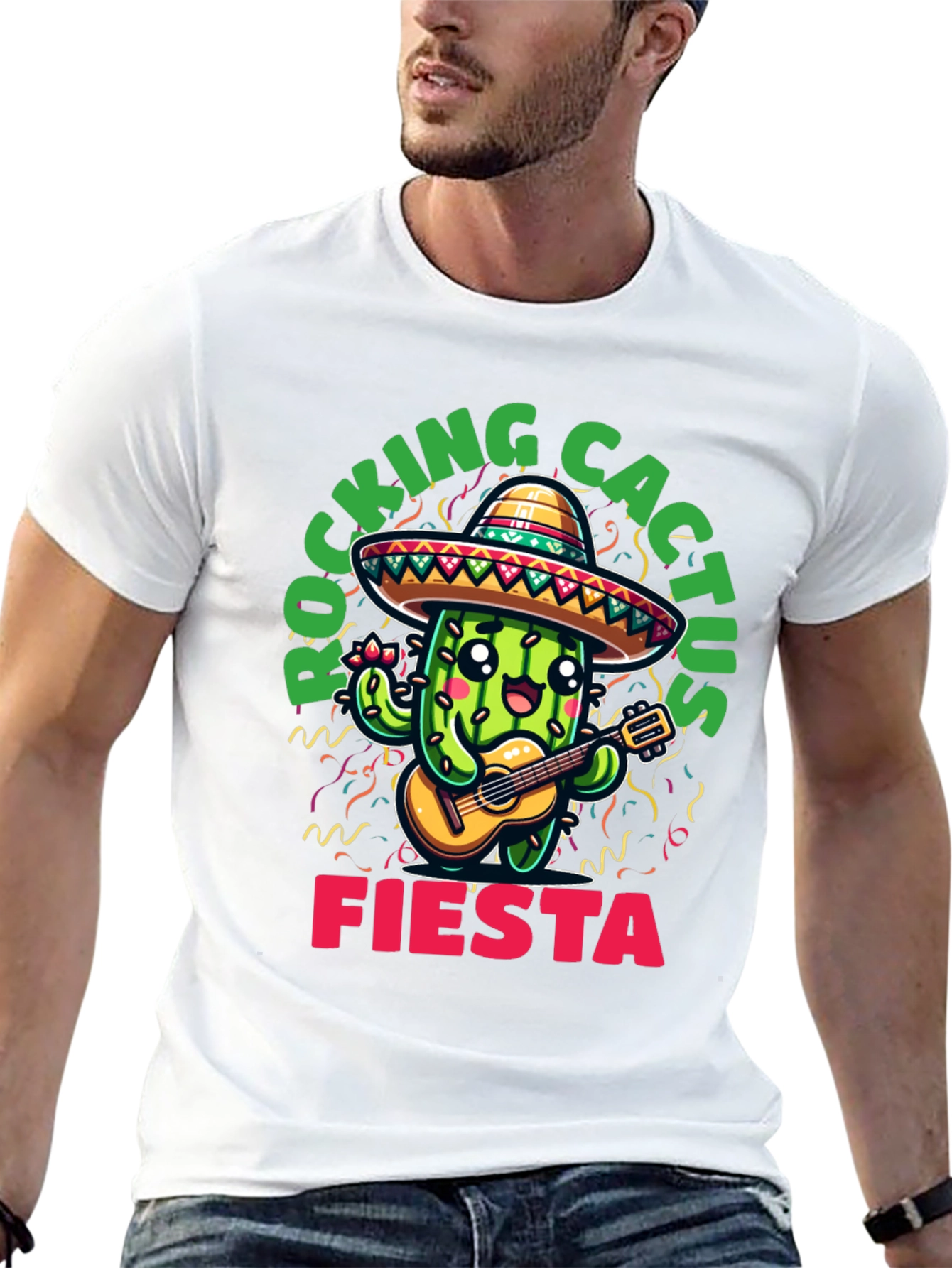Black Rocking Cactus Fiesta T-Shirt view 13