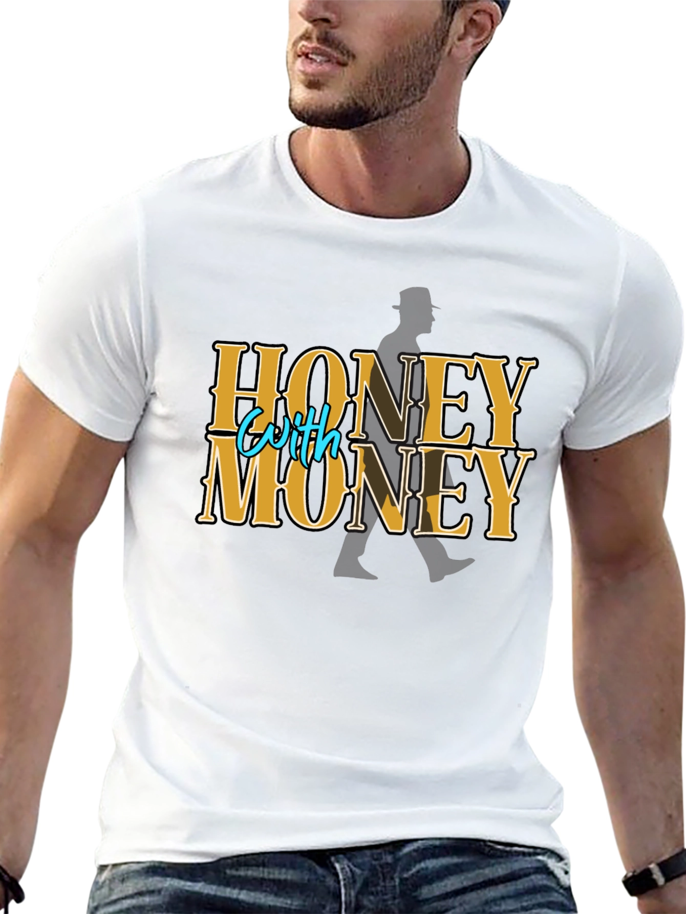 Black Honey with Money Graphic T-Shirt view 13