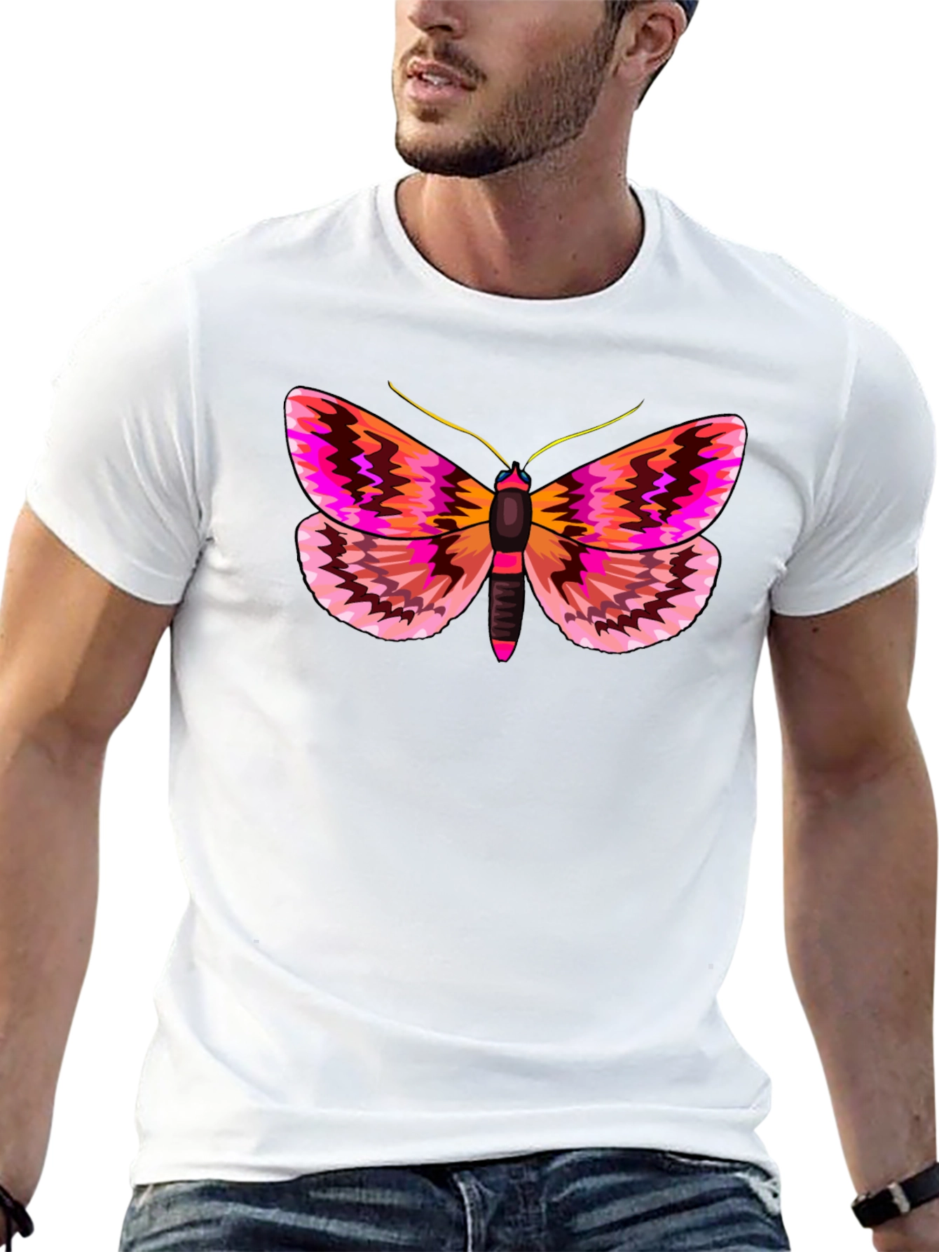 Black Moth Graphic T-Shirt - Unique Butterfly Tee view 13