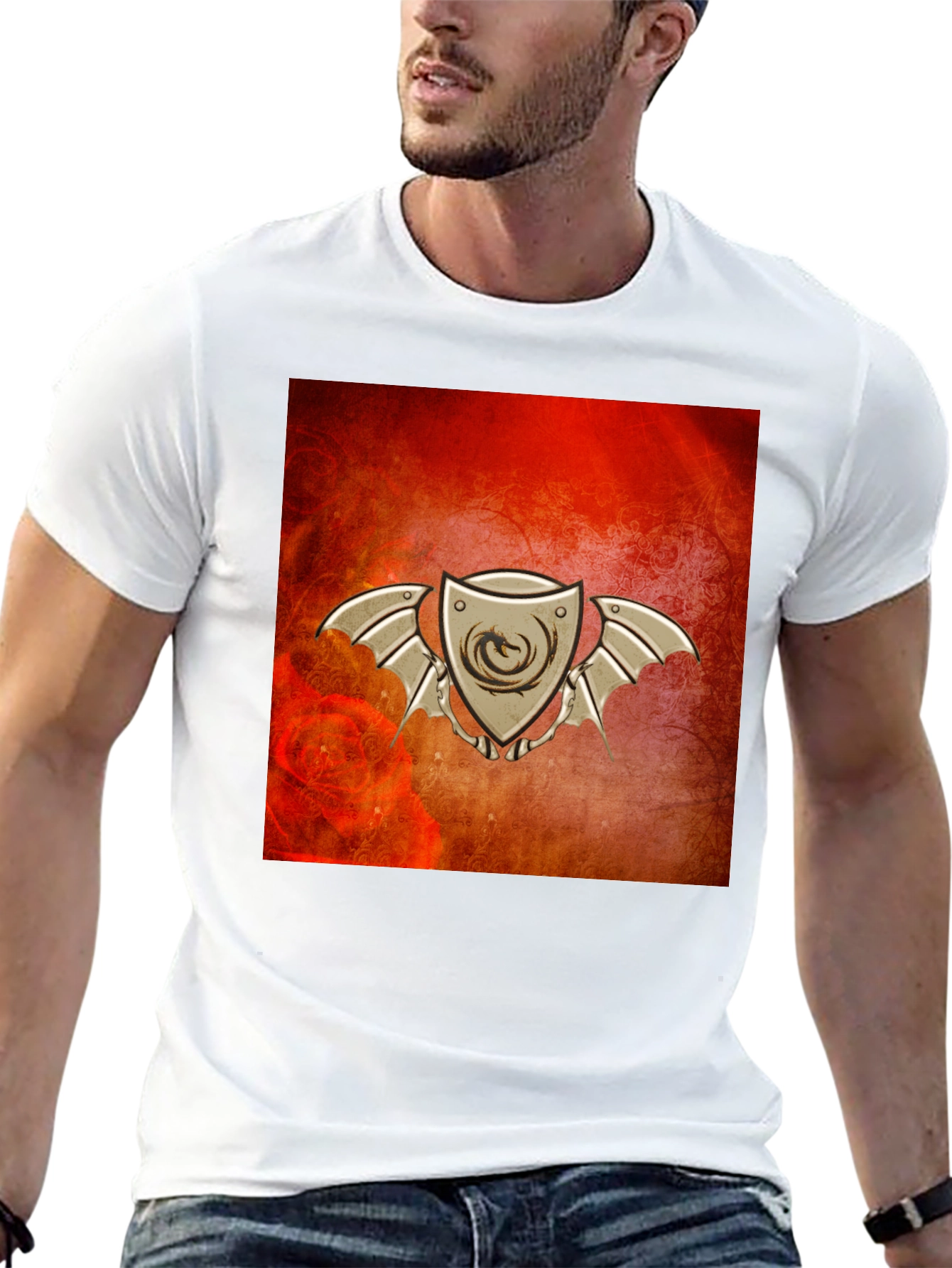 Black Dragon Shield Graphic T-Shirt view 13