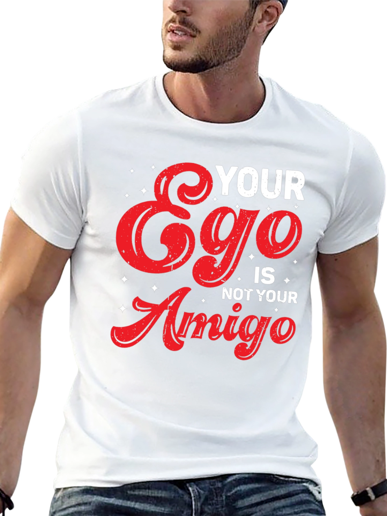 Black Your Ego Is Not Your Amigo Graphic Tee view 13