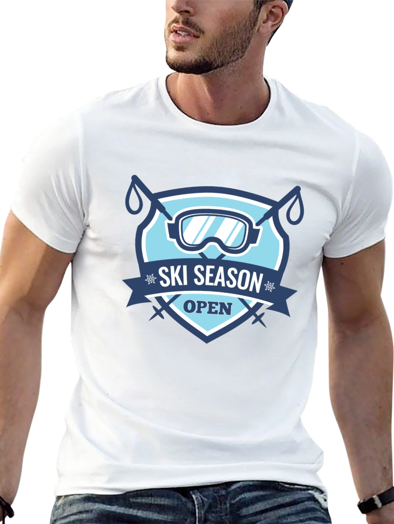 Black Ski Season Open Black T-Shirt view 13